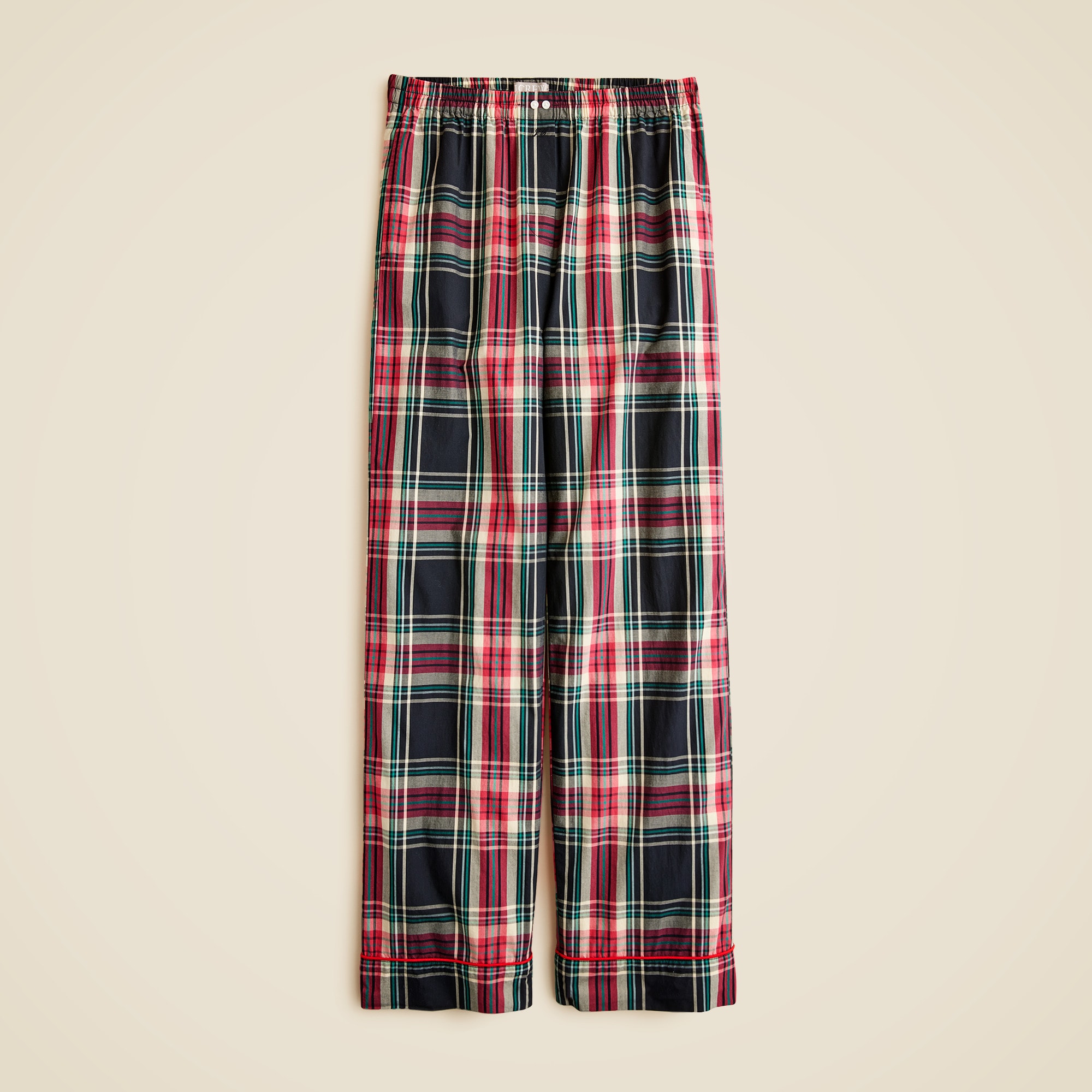 Cotton poplin pajama pant in Stewart tartan