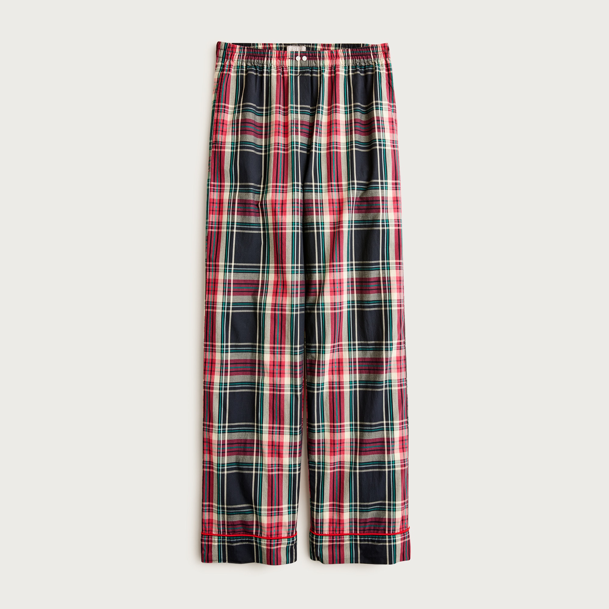 womens Cotton poplin pajama pant in Stewart tartan