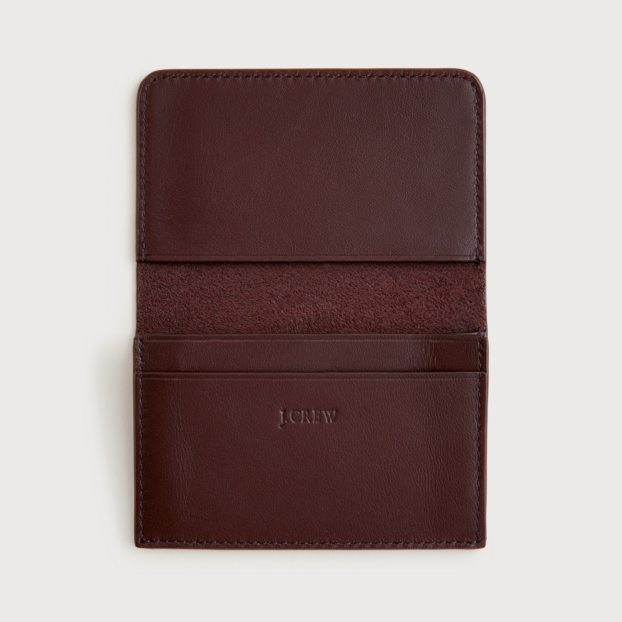 Leather billfold cardholder