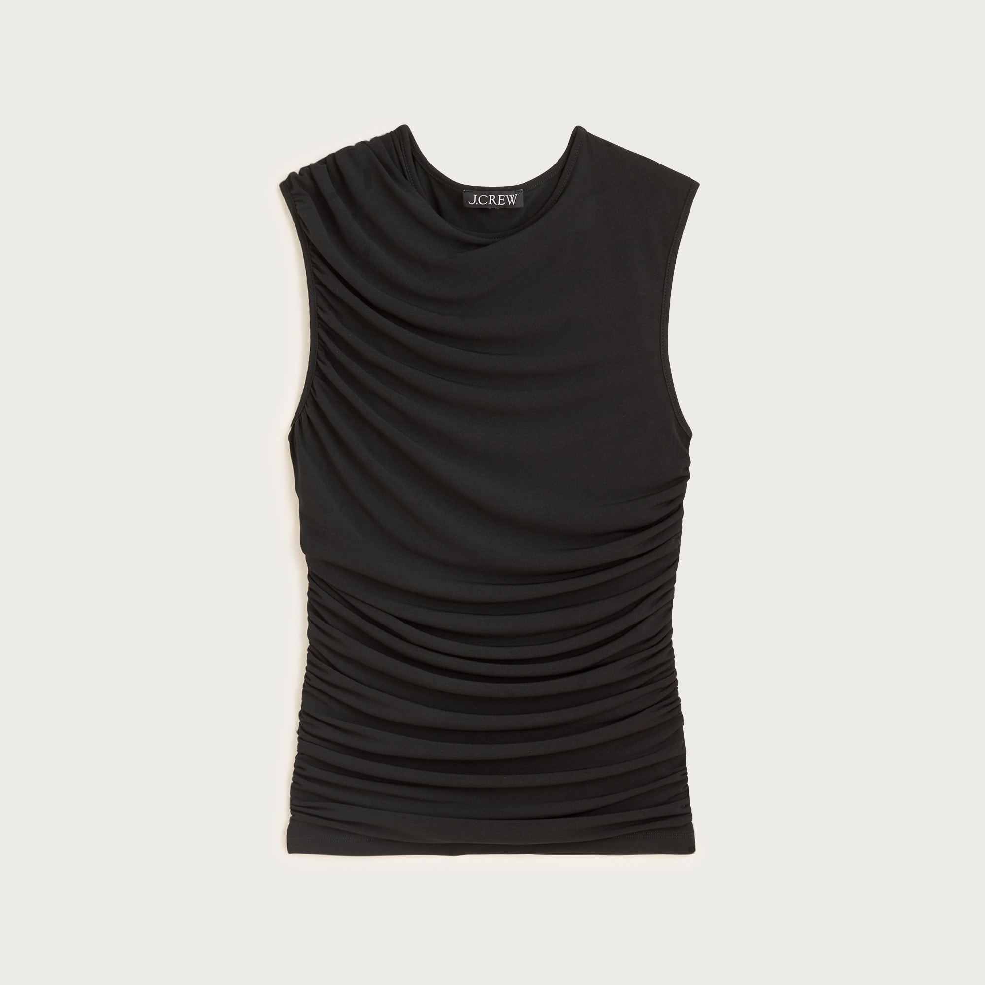 Ruched shell top in matte jersey - image 5