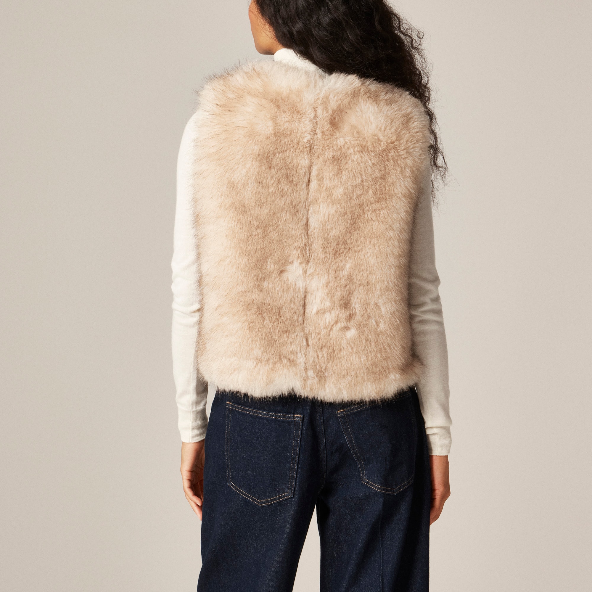 Faux-fur vest - image 5