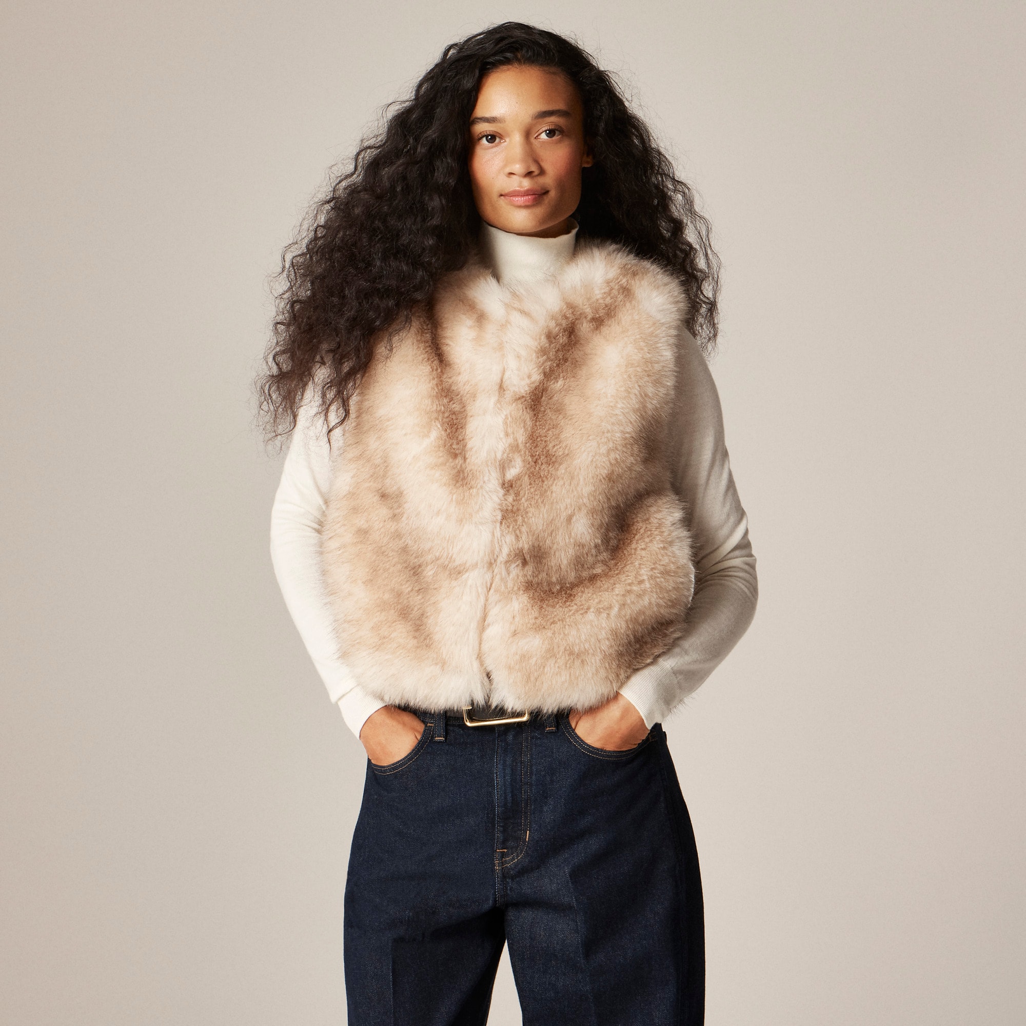 womens Faux-fur vest