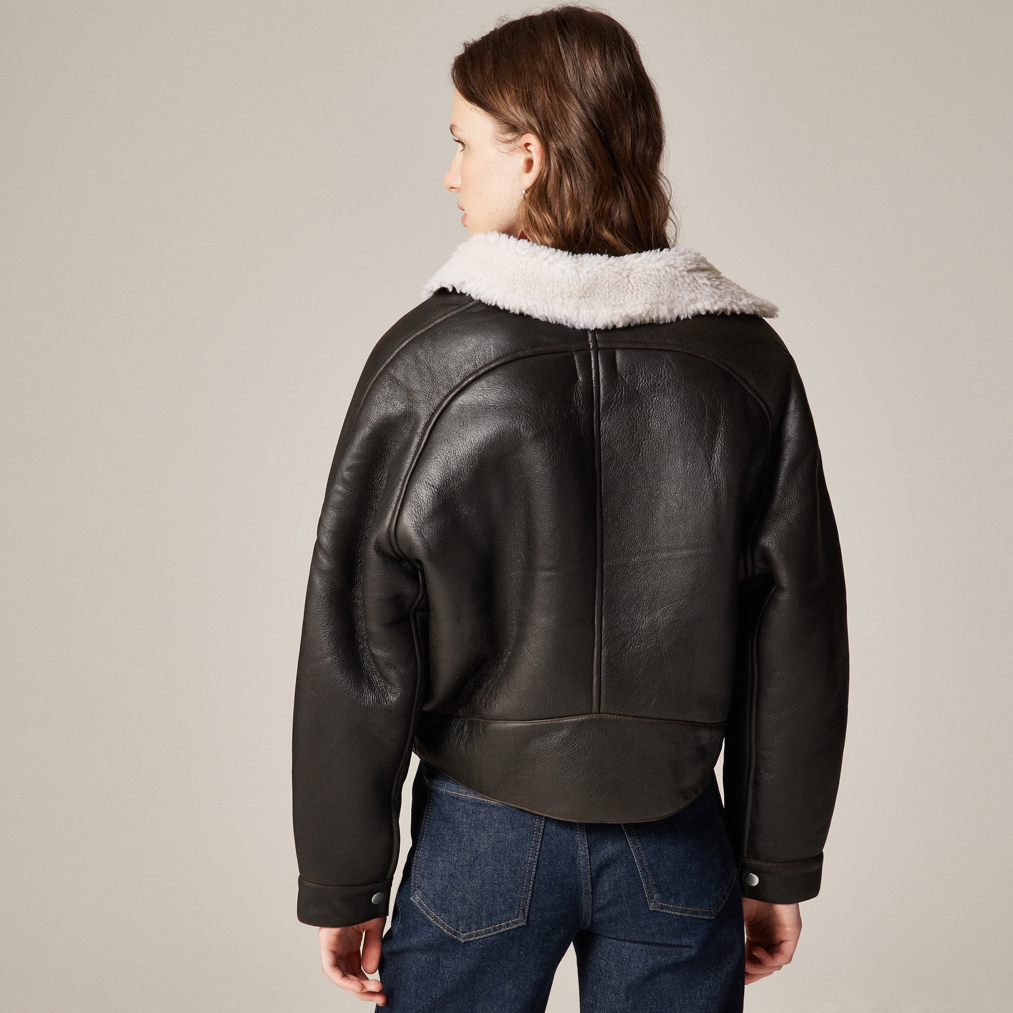 Collection Shearling Moto Jacket For Women | J.Crew