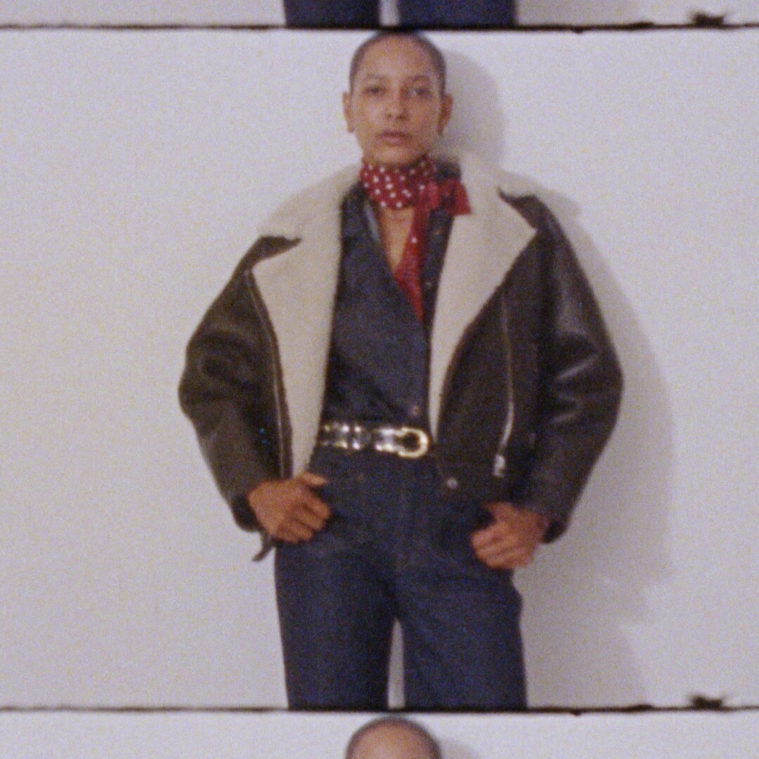 Collection shearling moto jacket