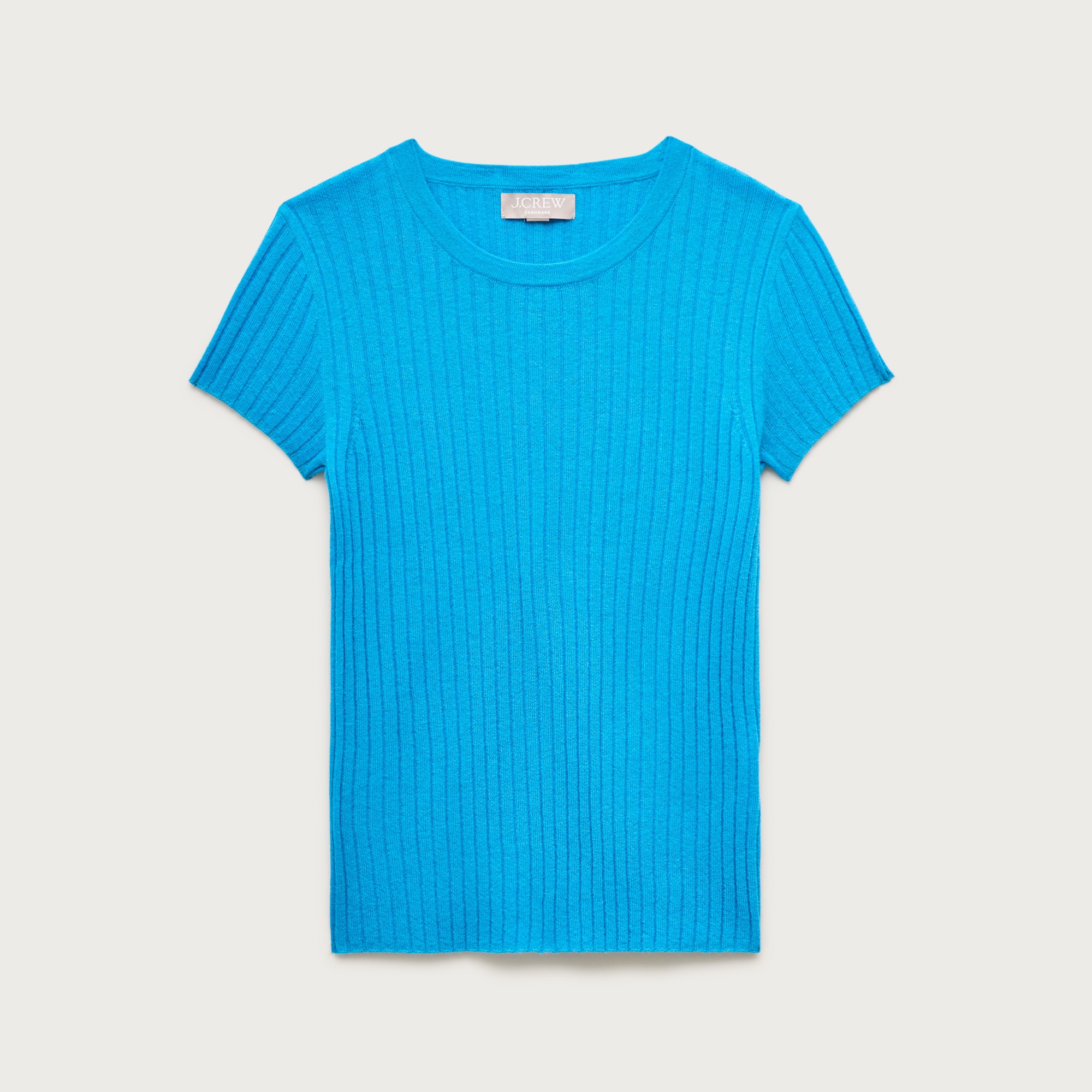 Featherweight cashmere ribbed sweater-tee