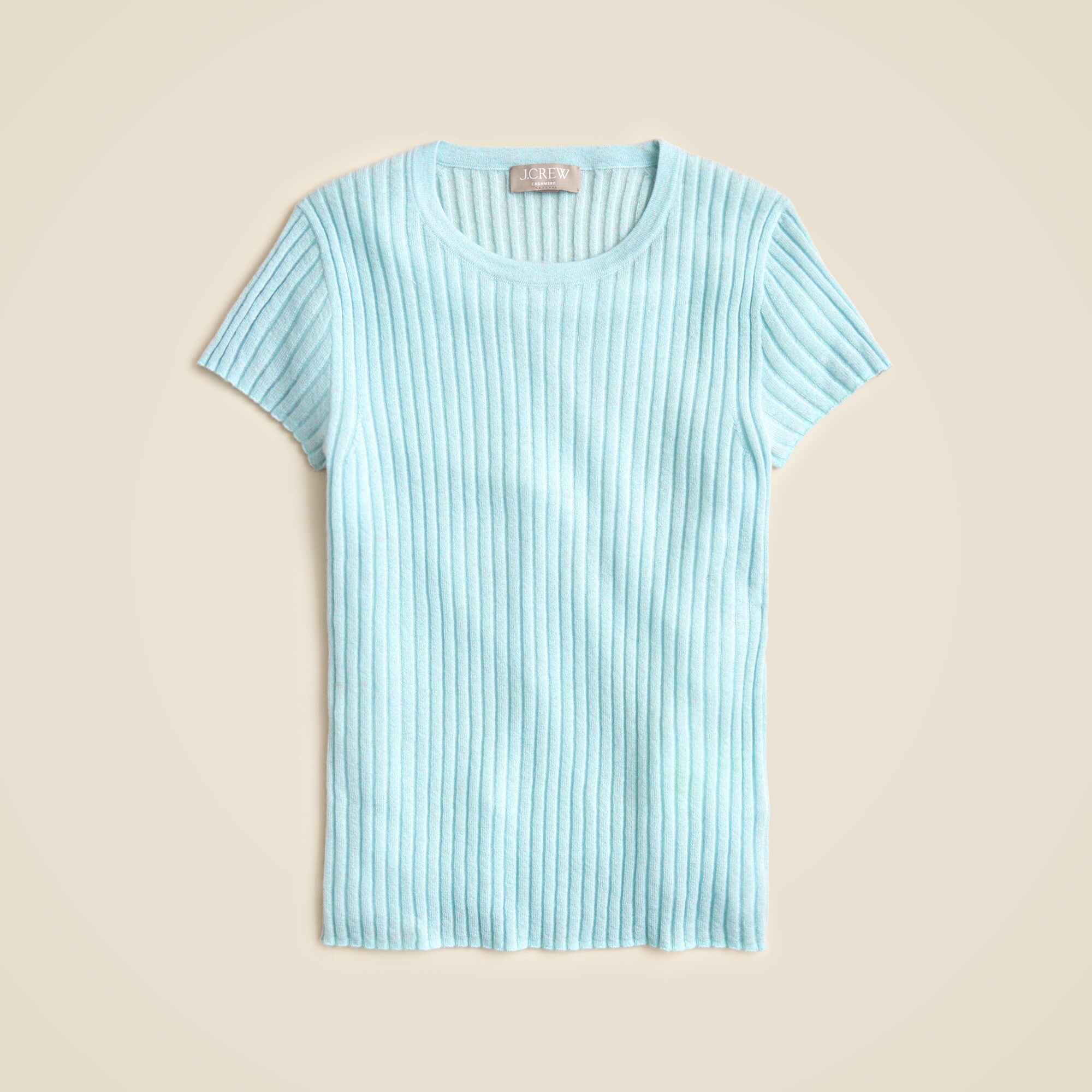 New ribbed featherweight cashmere T-shirt