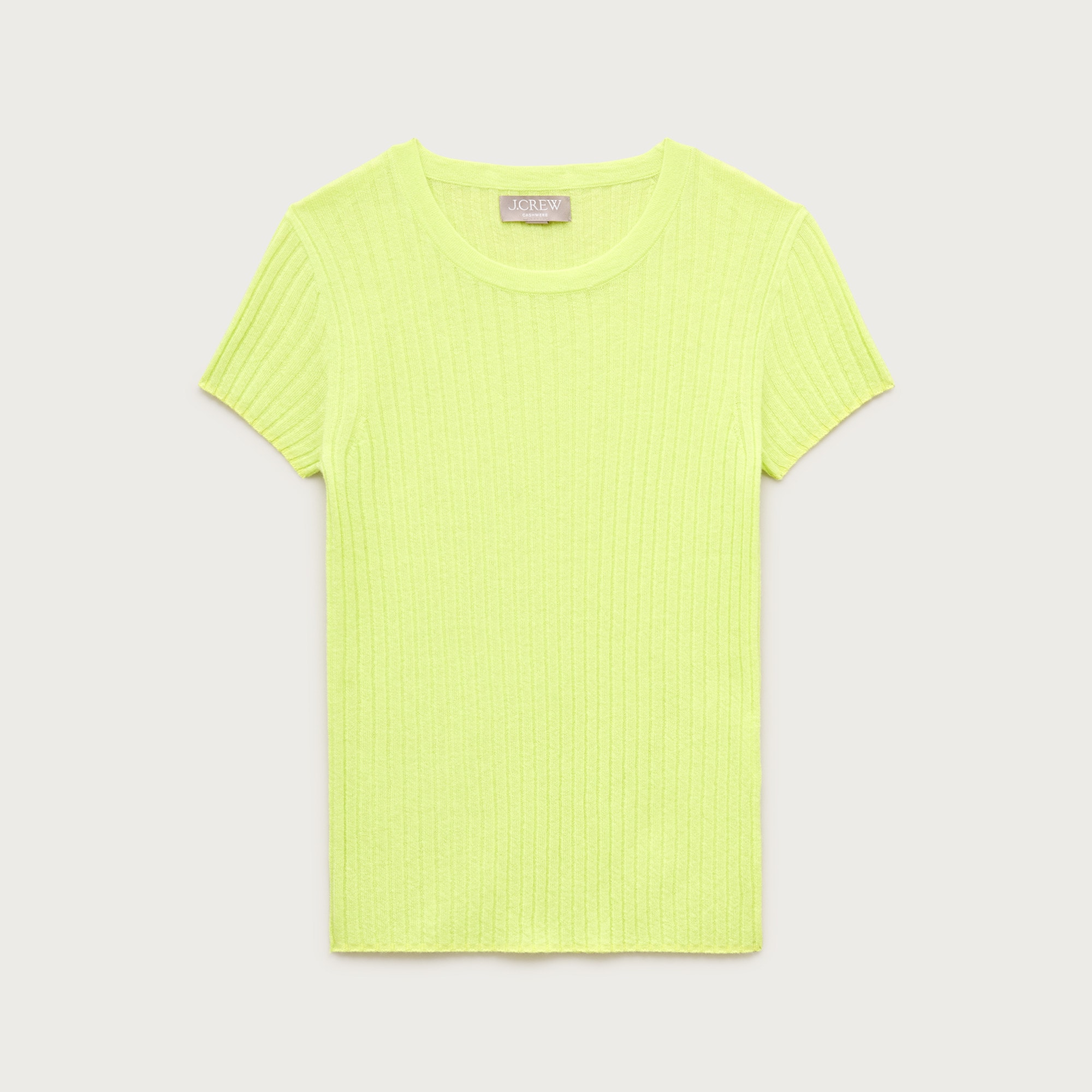 Featherweight cashmere ribbed sweater-tee