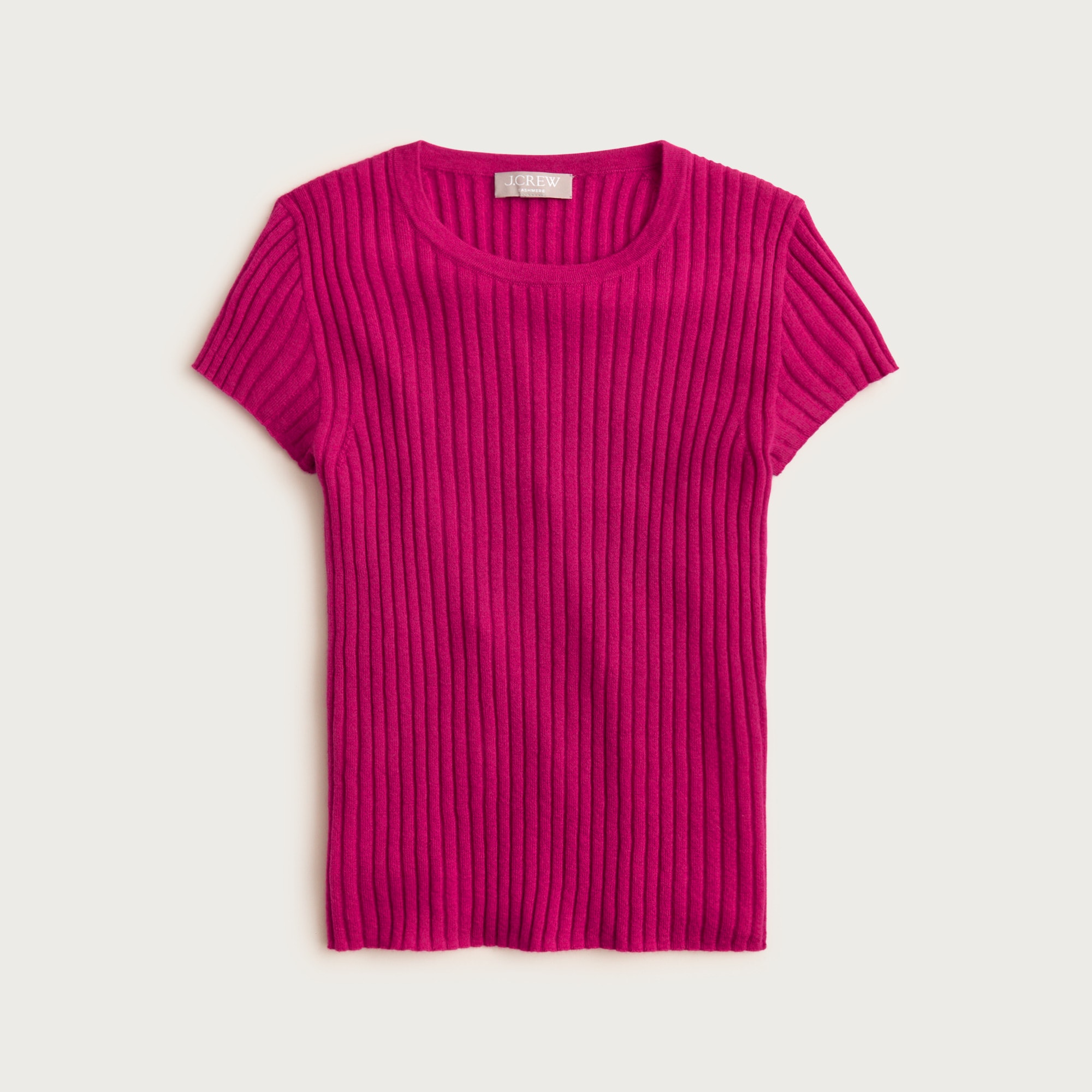 Featherweight cashmere ribbed sweater-tee
