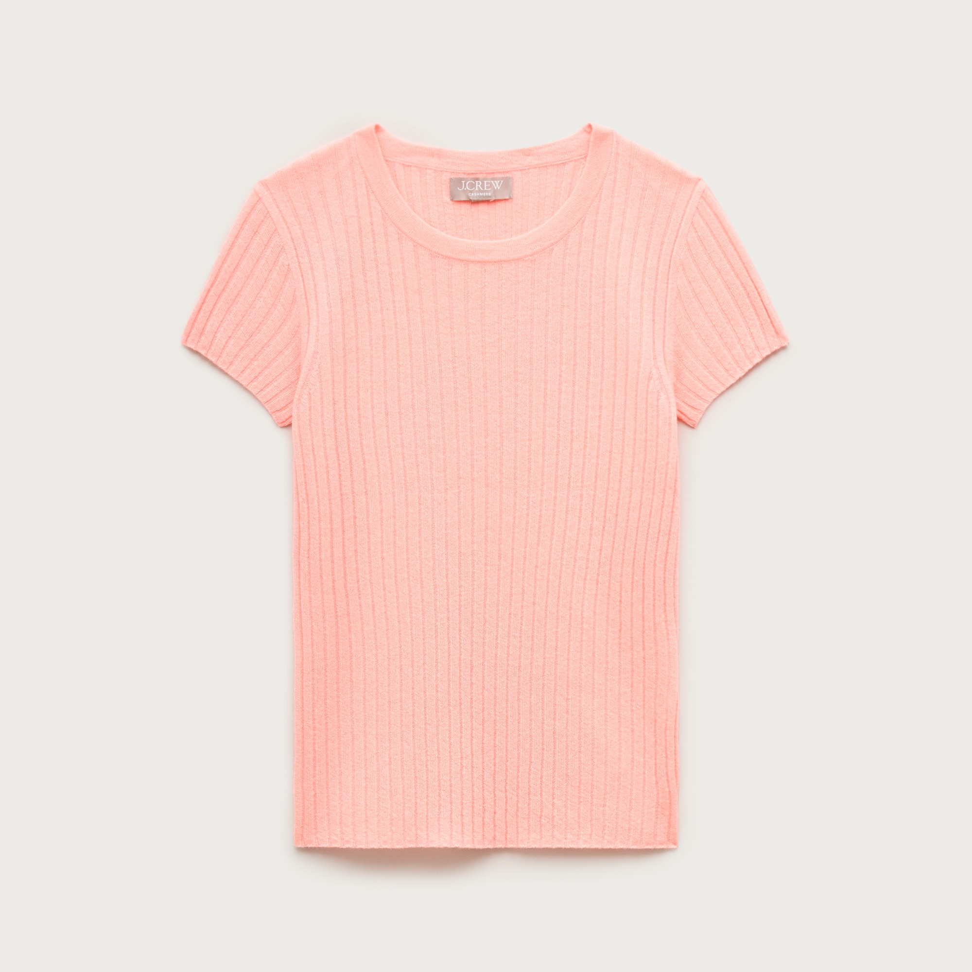 Featherweight cashmere ribbed sweater-tee