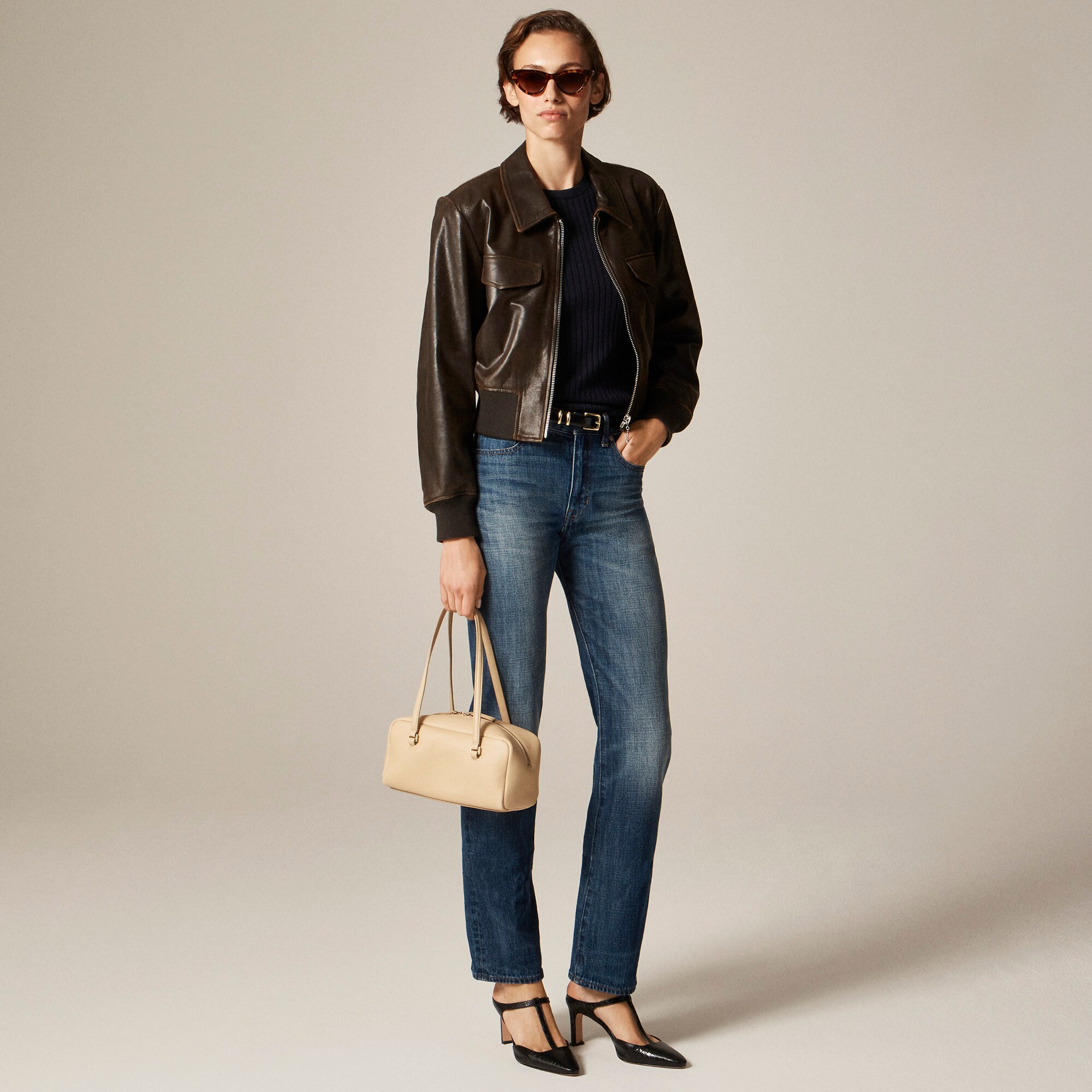 Featherweight cashmere ribbed sweater-tee