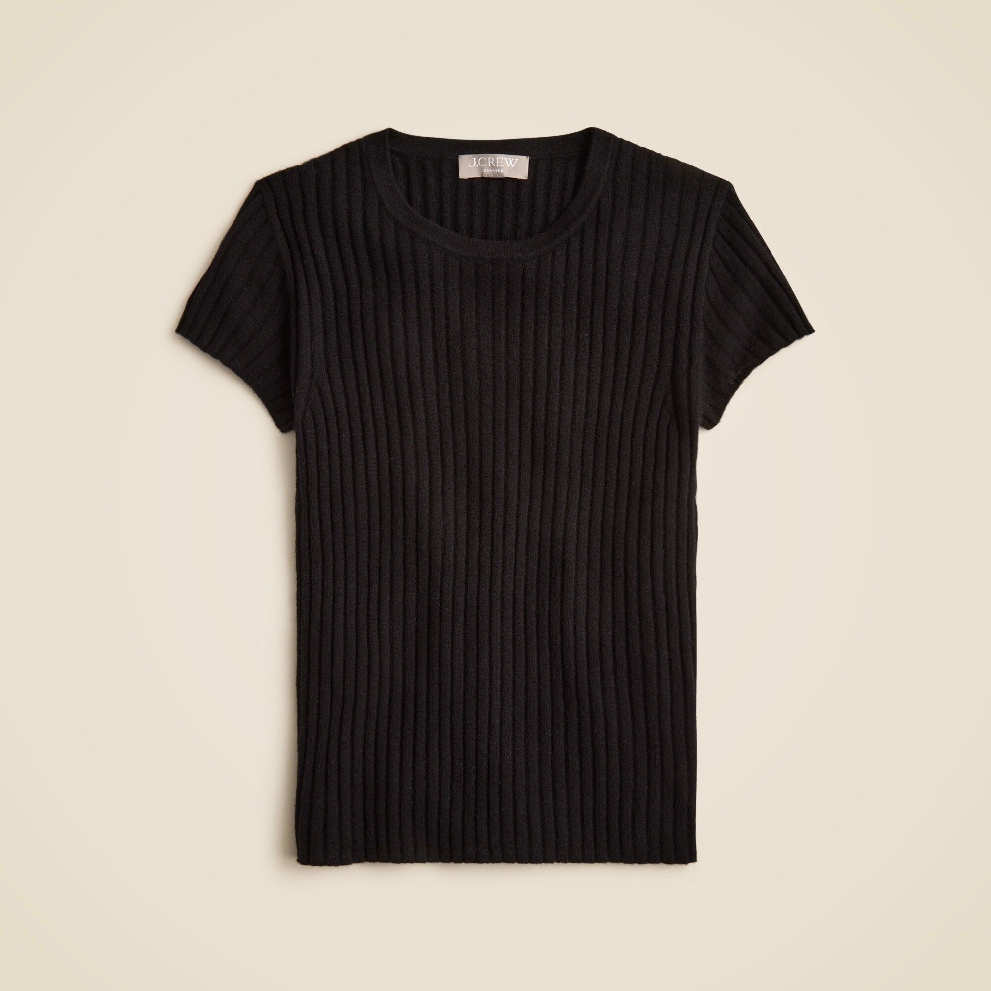 New ribbed featherweight cashmere T-shirt