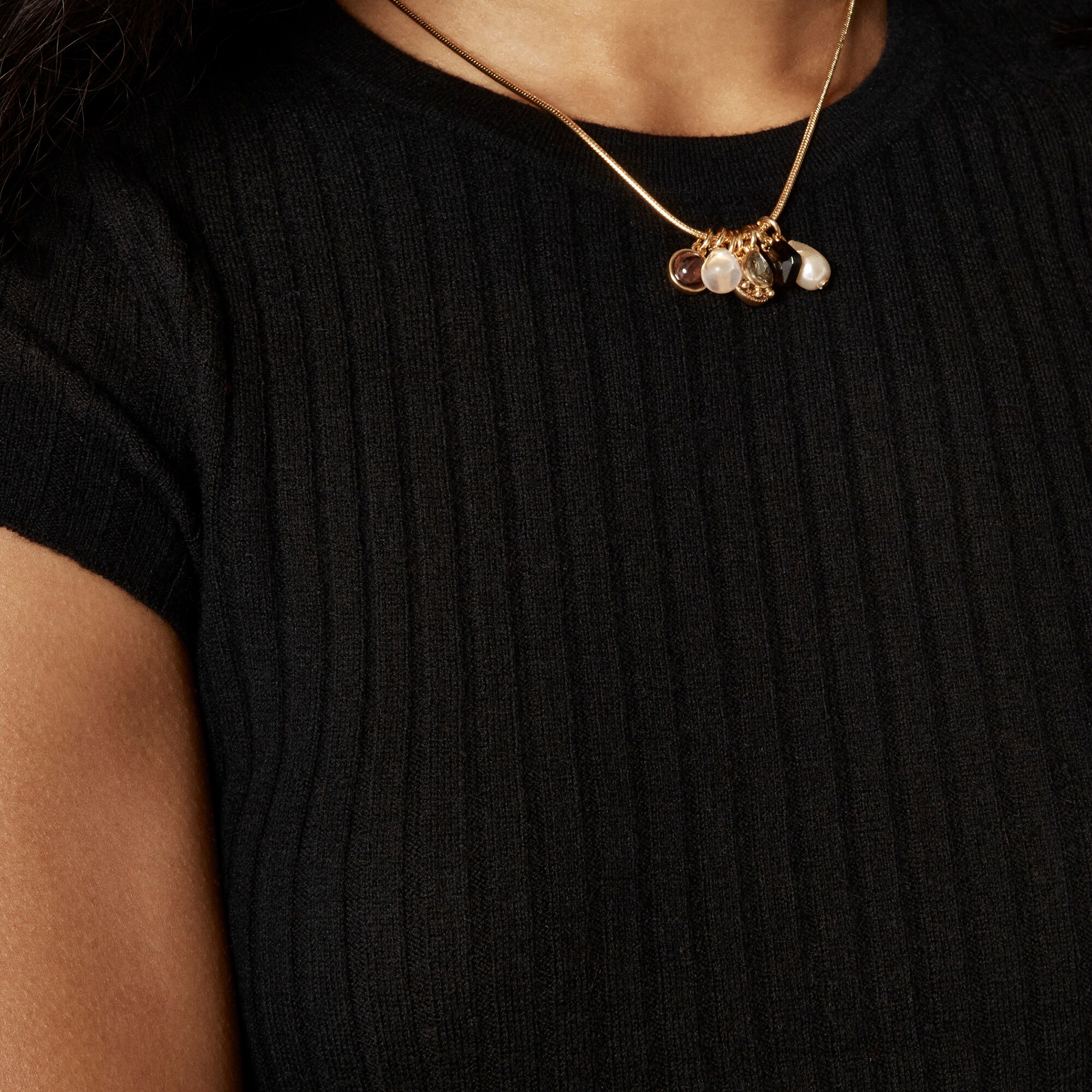 New ribbed featherweight cashmere T-shirt