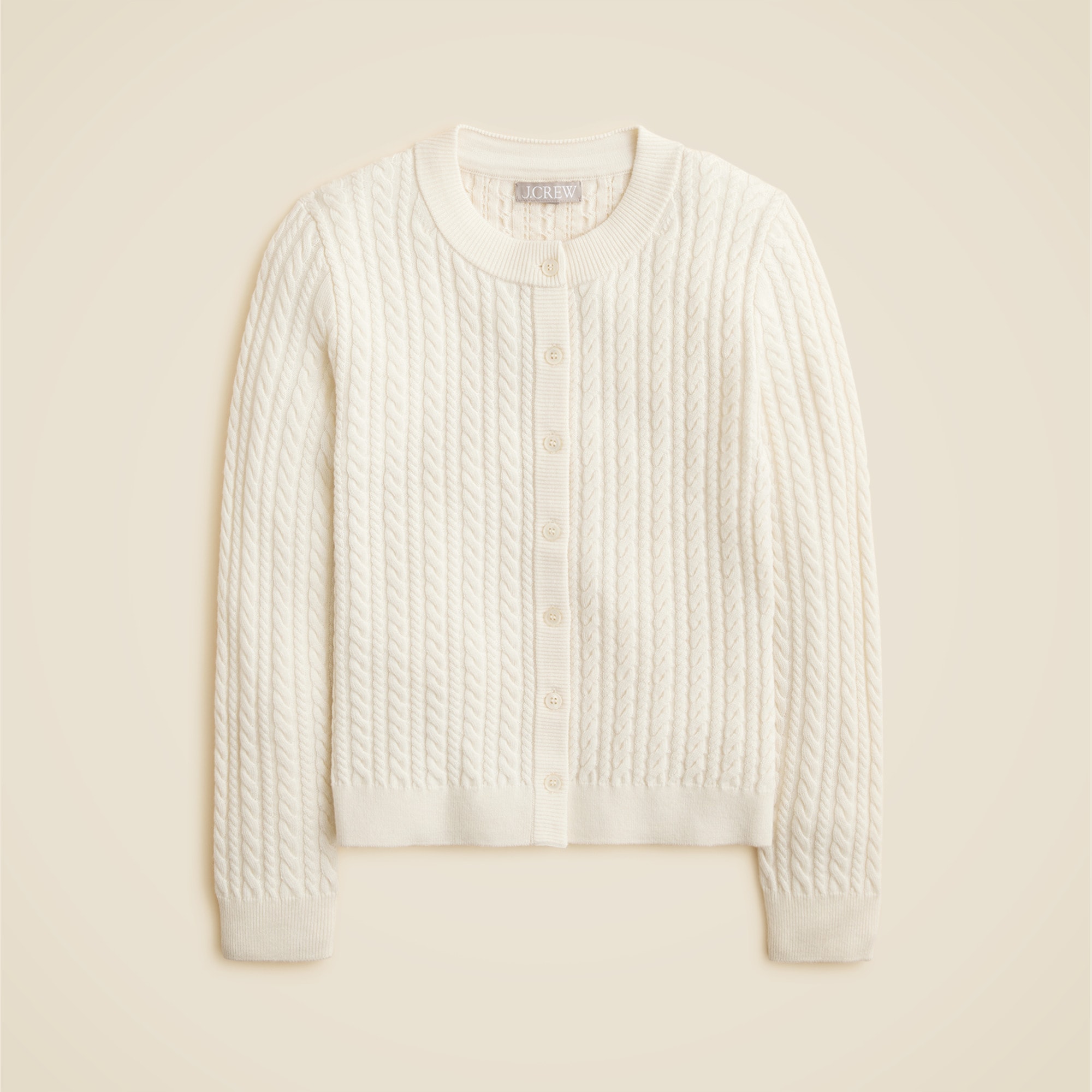 Cable-knit crewneck sweater