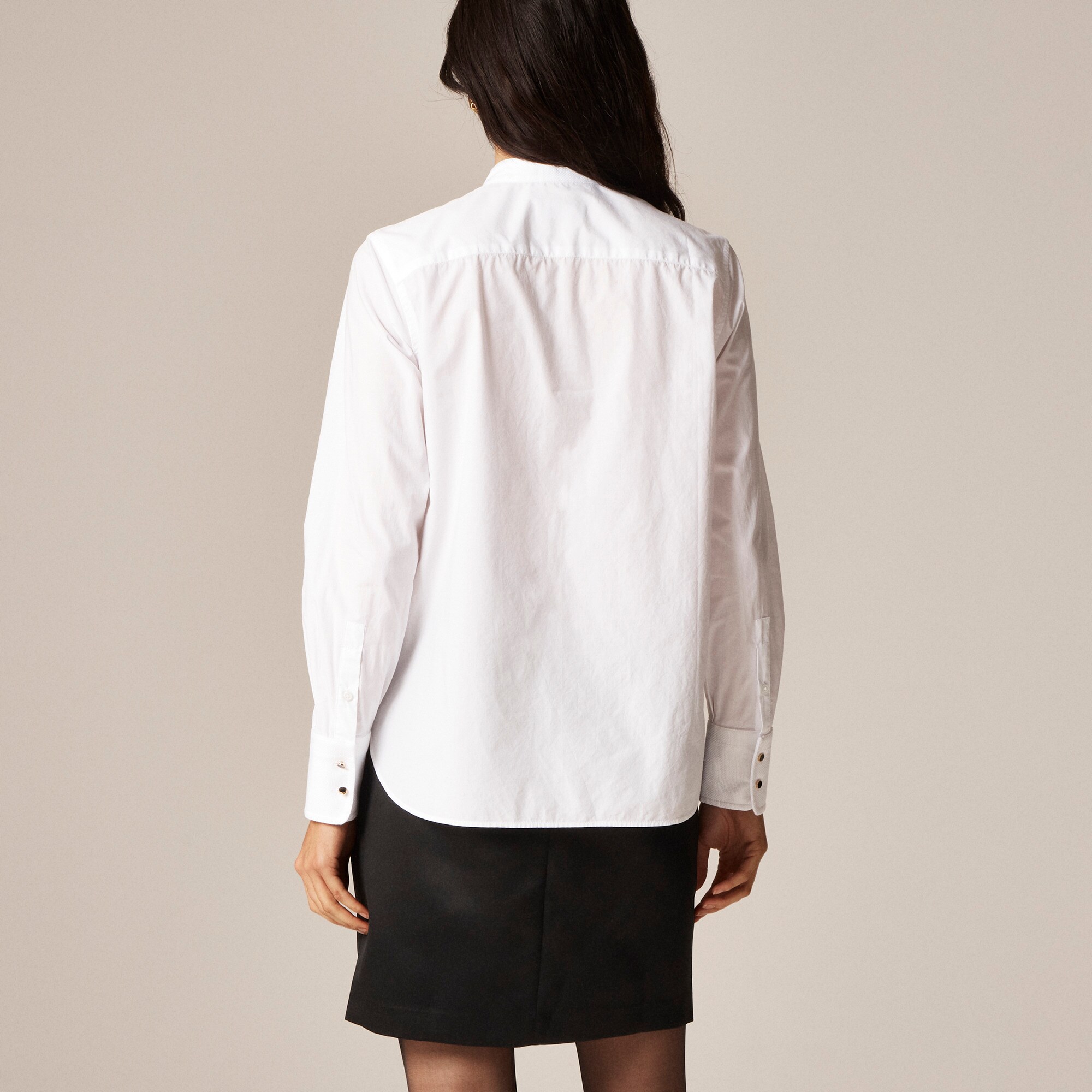 Jules tuxedo shirt in cotton poplin