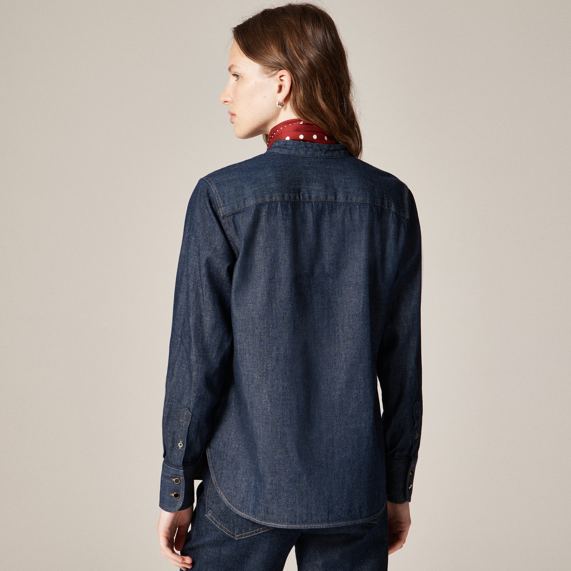 Jules tuxedo shirt in denim - image 5