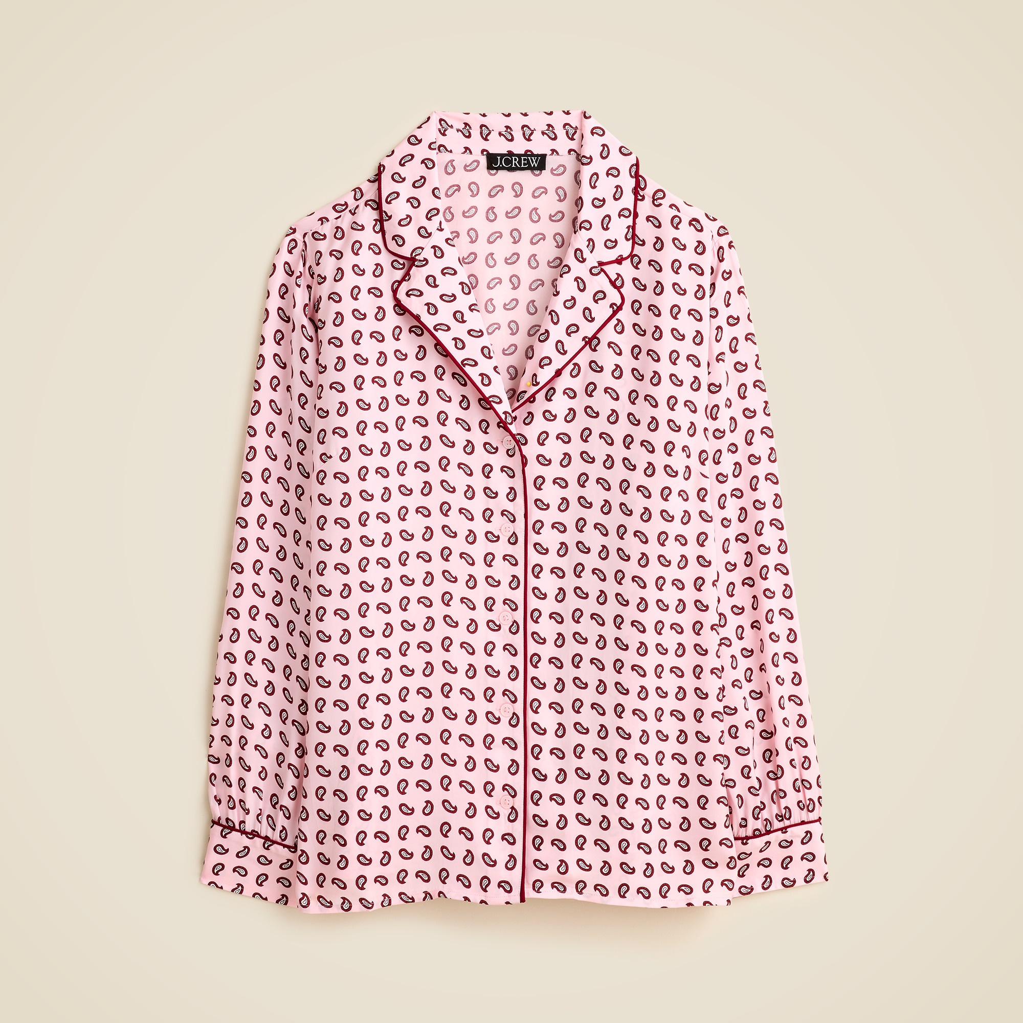 Drapey camp-collar shirt in paisley print