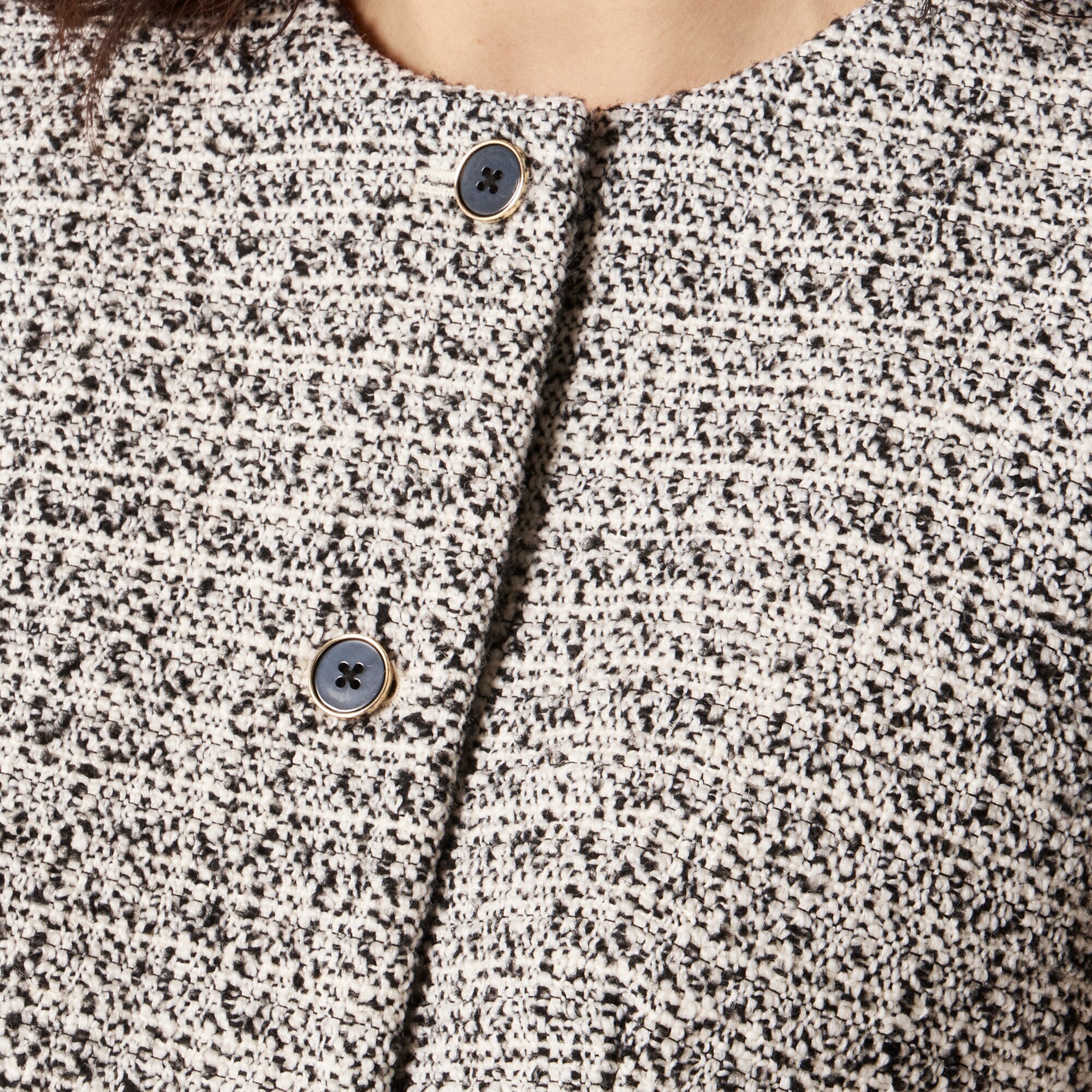 Heathered Tweed Crewneck Vest For Women | J.Crew