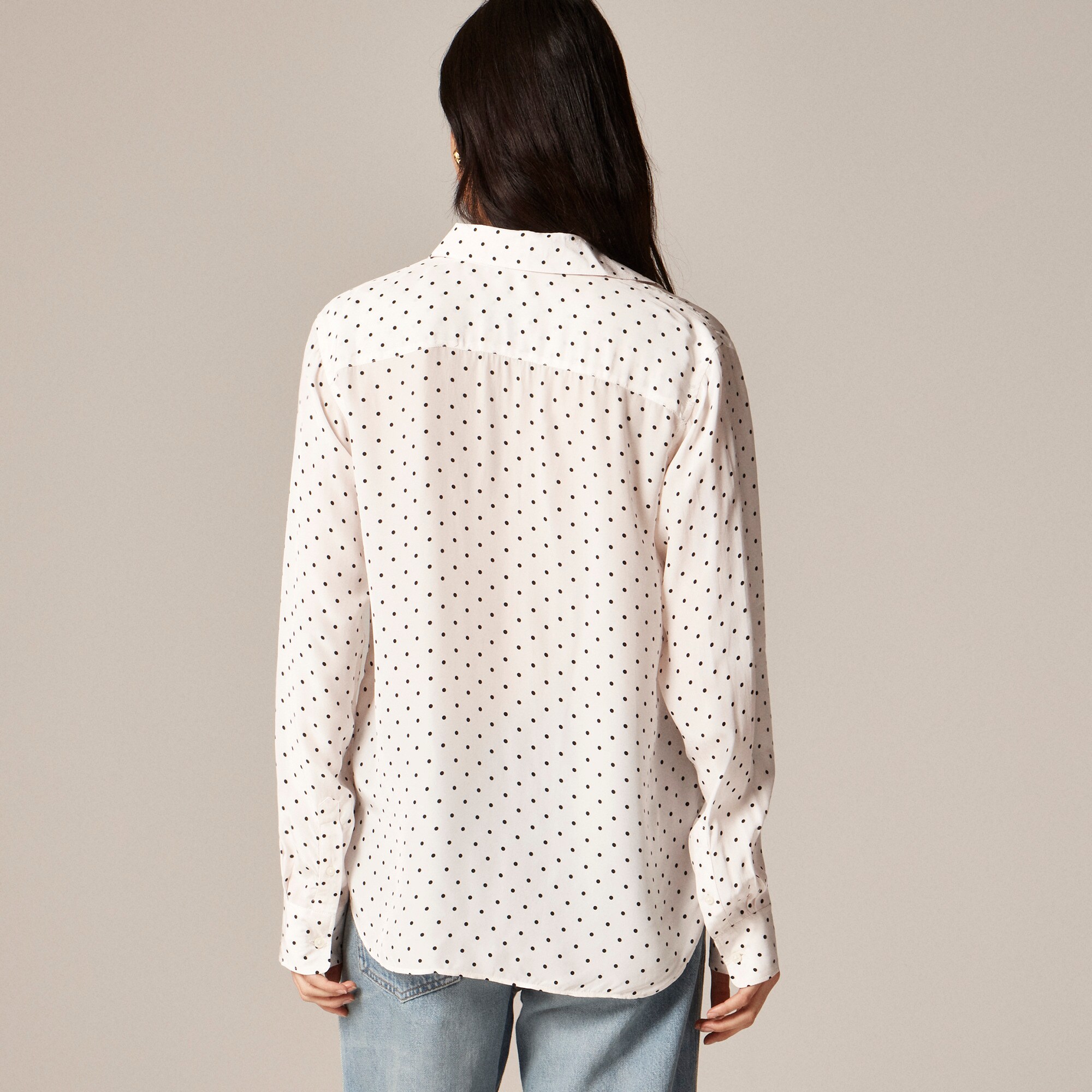 Jules club-collar shirt in dot print