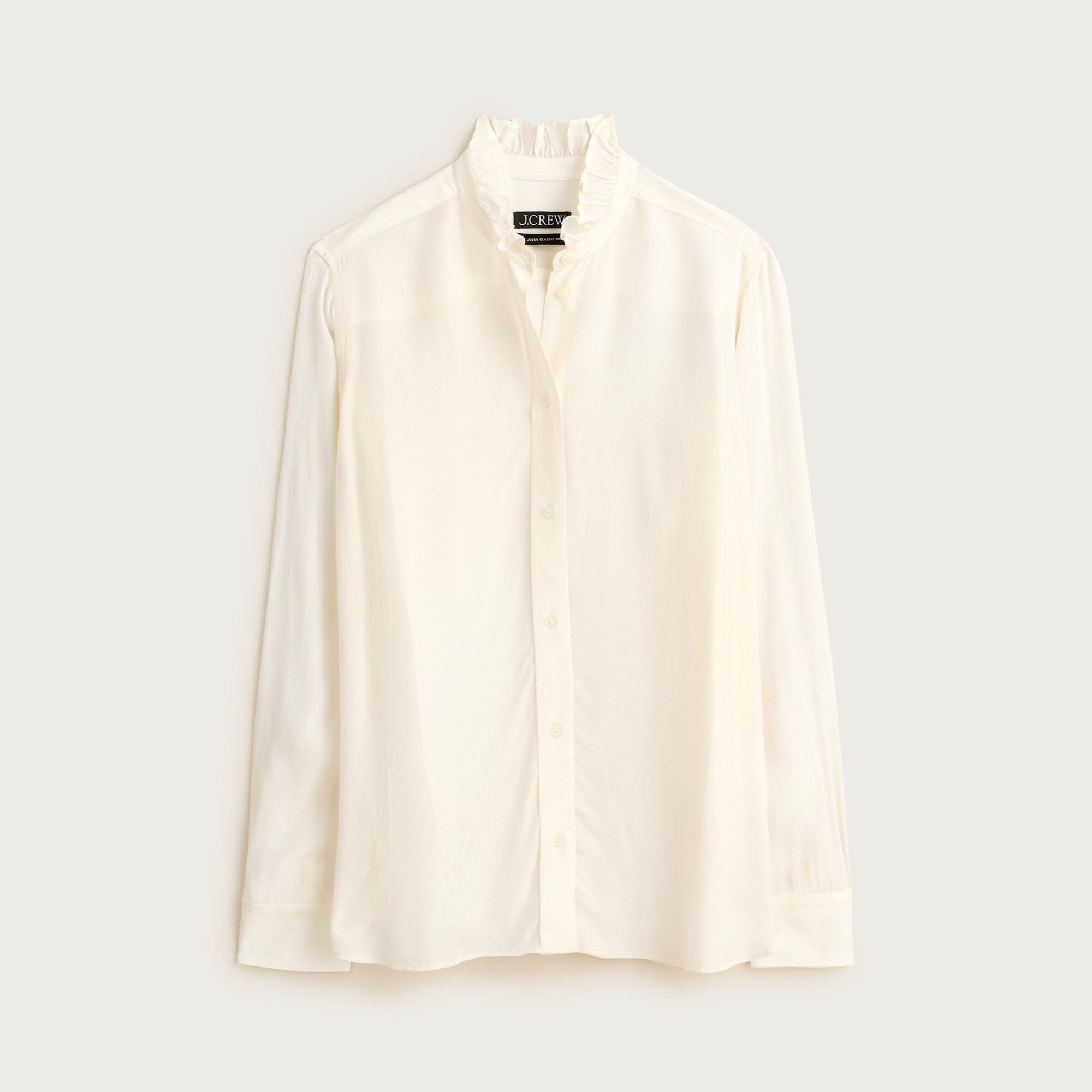 Jules ruffle-collar shirt in crepe de chine