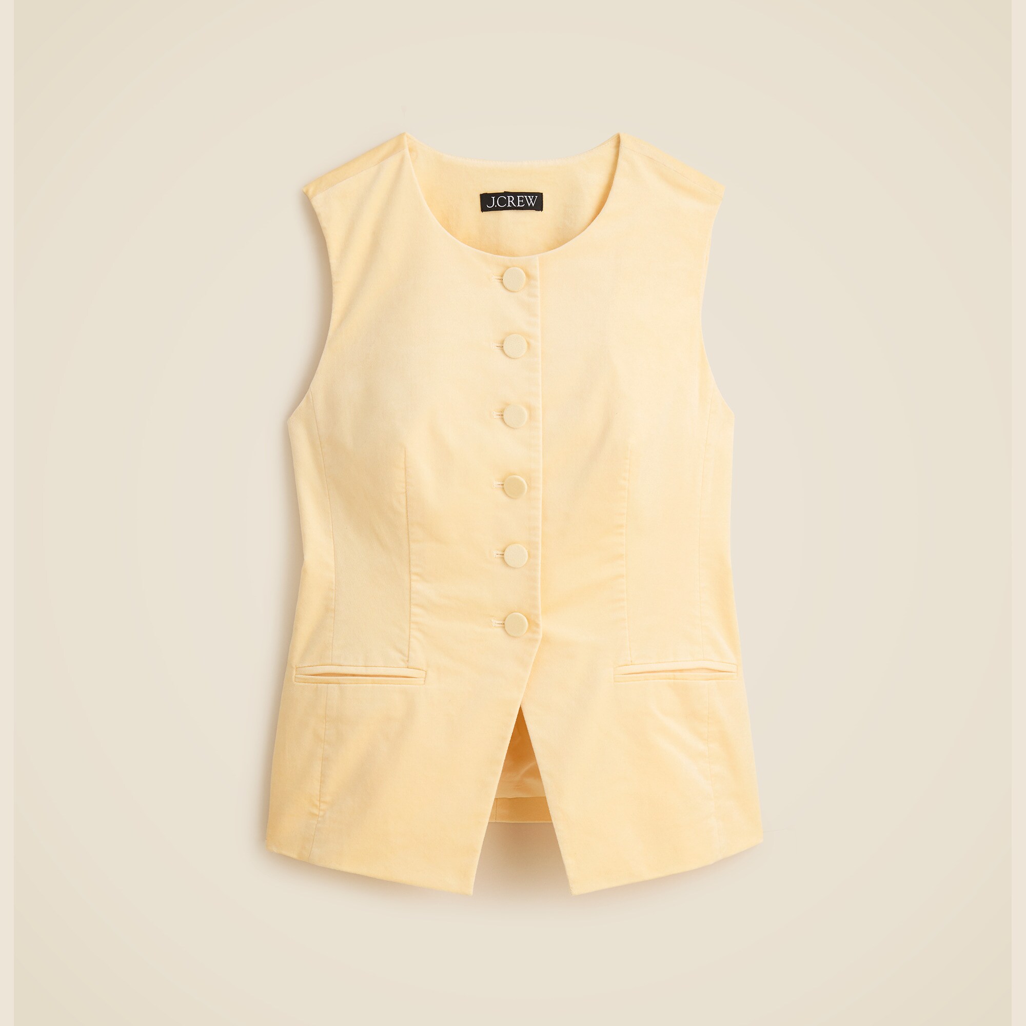 Essential cutaway vest top in velvet