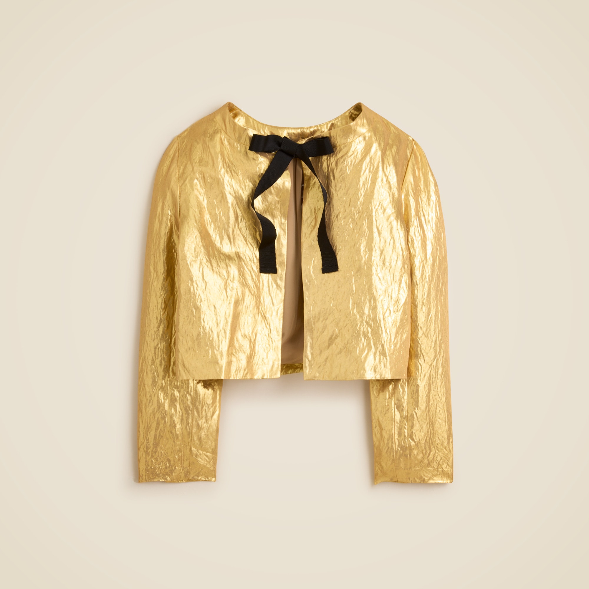 womens Collection lady jacket in crinkled lam&eacute;