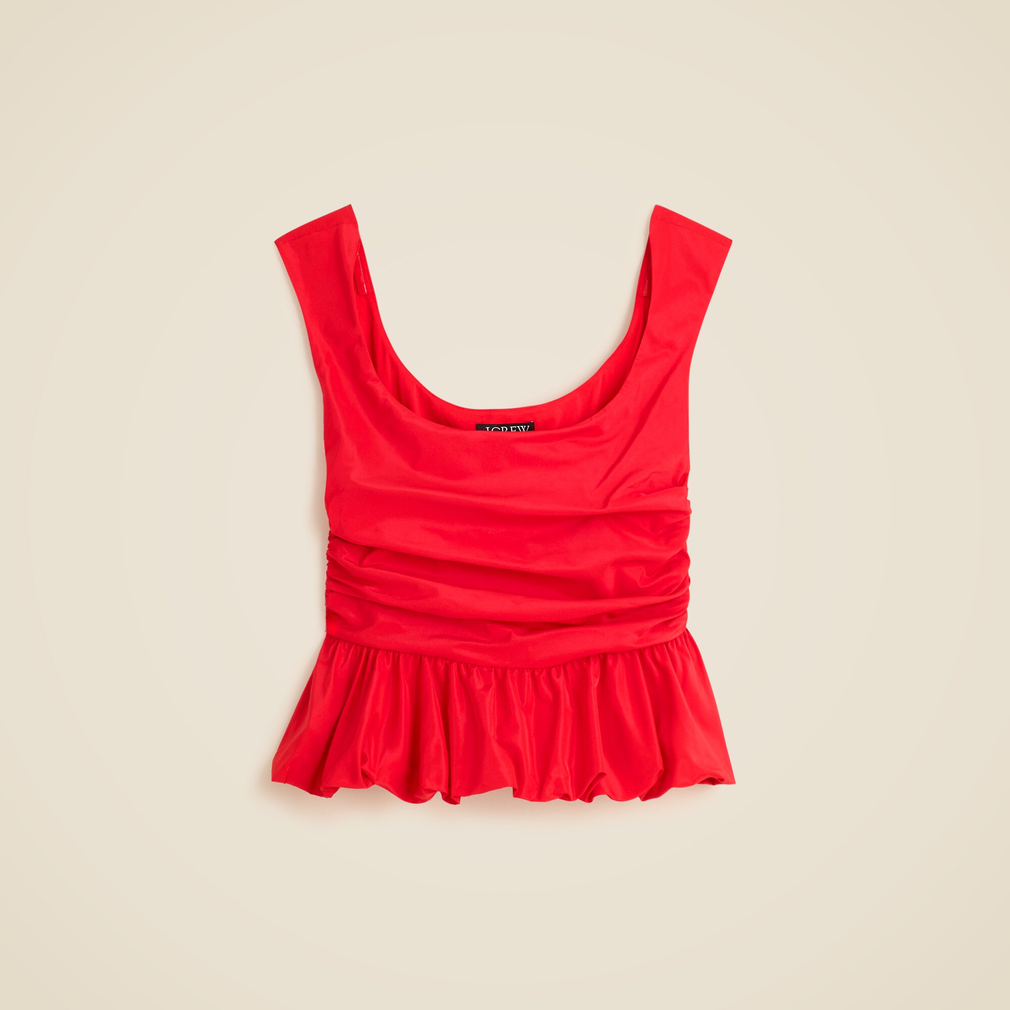 Scoopneck bubble-hem tank top