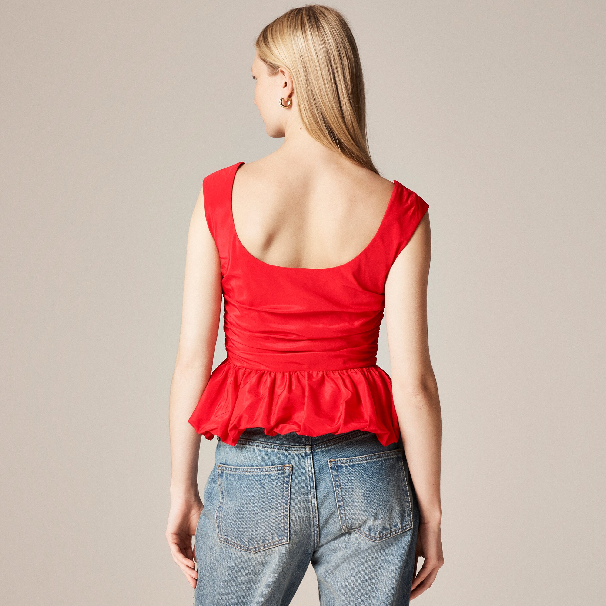 Scoopneck Bubble-hem Tank Top For Women | J.Crew