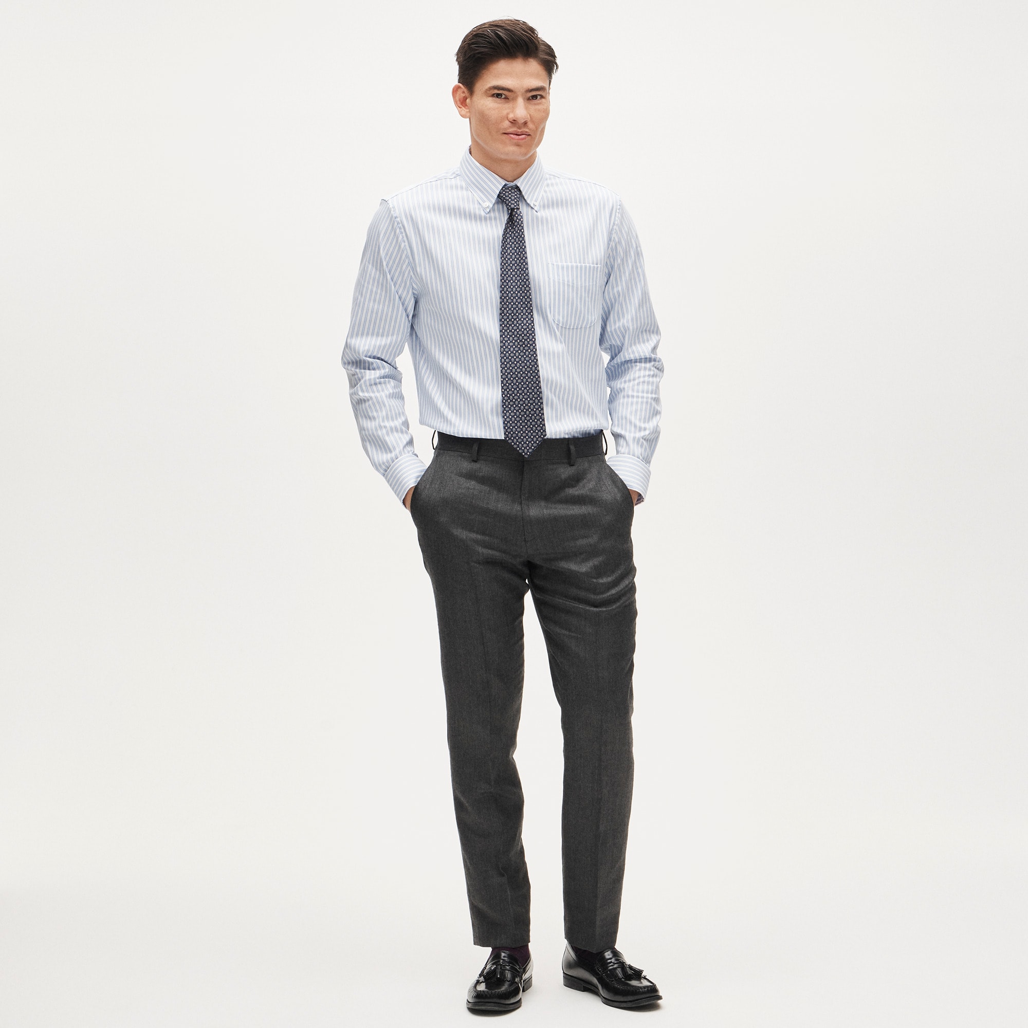 Bowery performance stretch oxford shirt with button-down collar