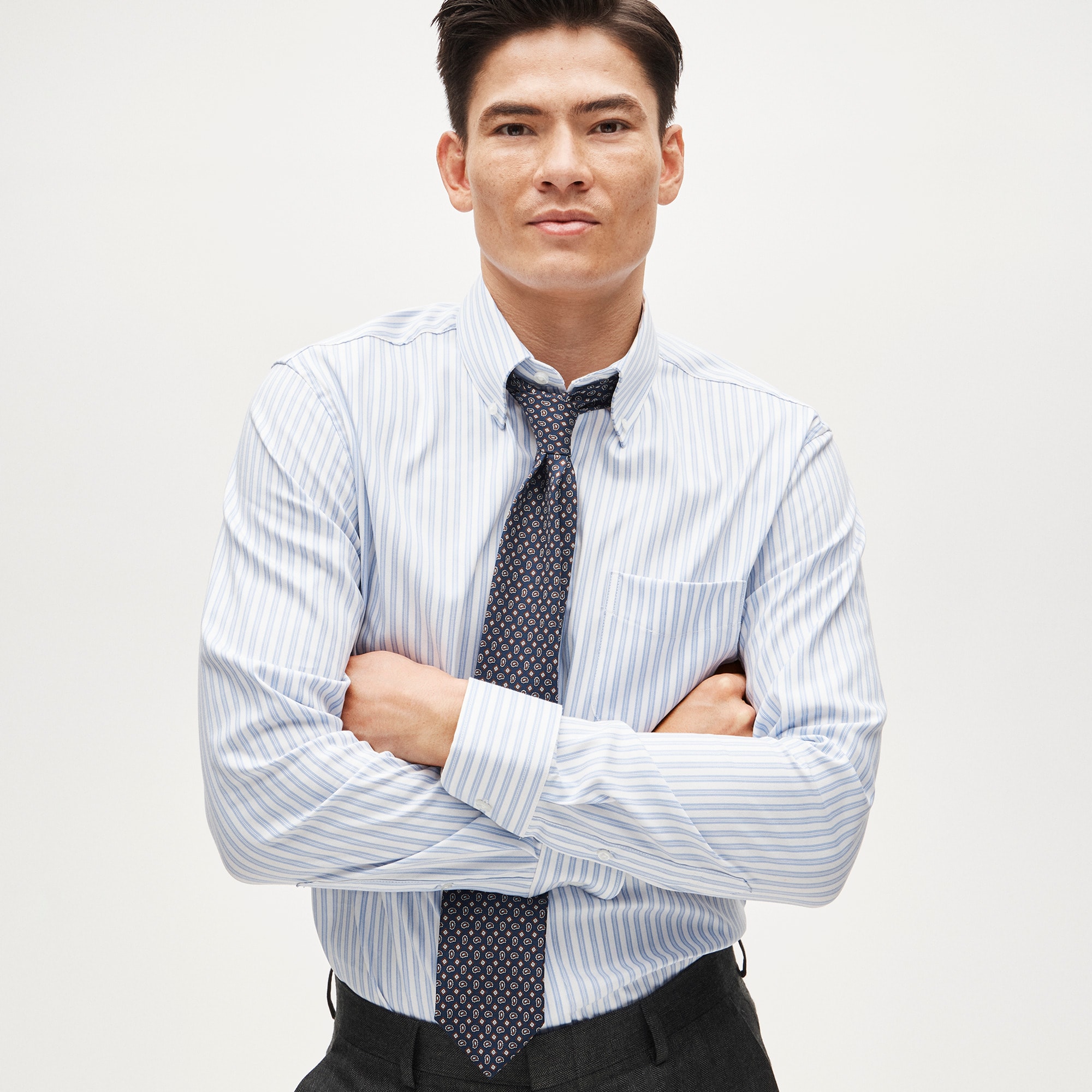 Bowery performance stretch oxford shirt with button-down collar