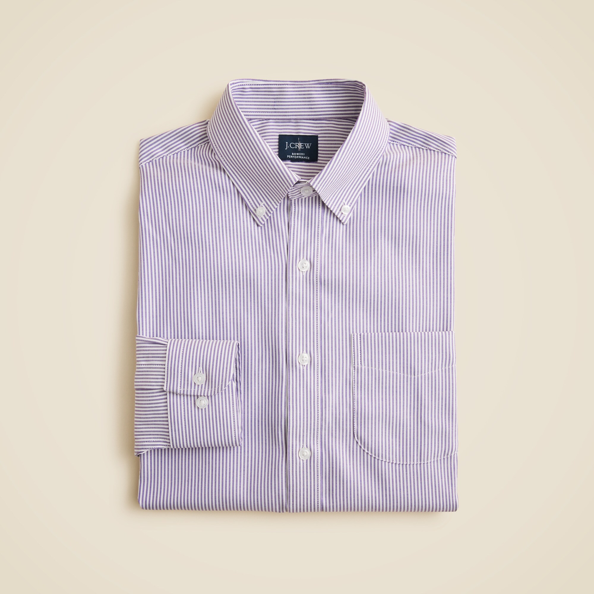 Bowery performance stretch oxford shirt with button-down collar