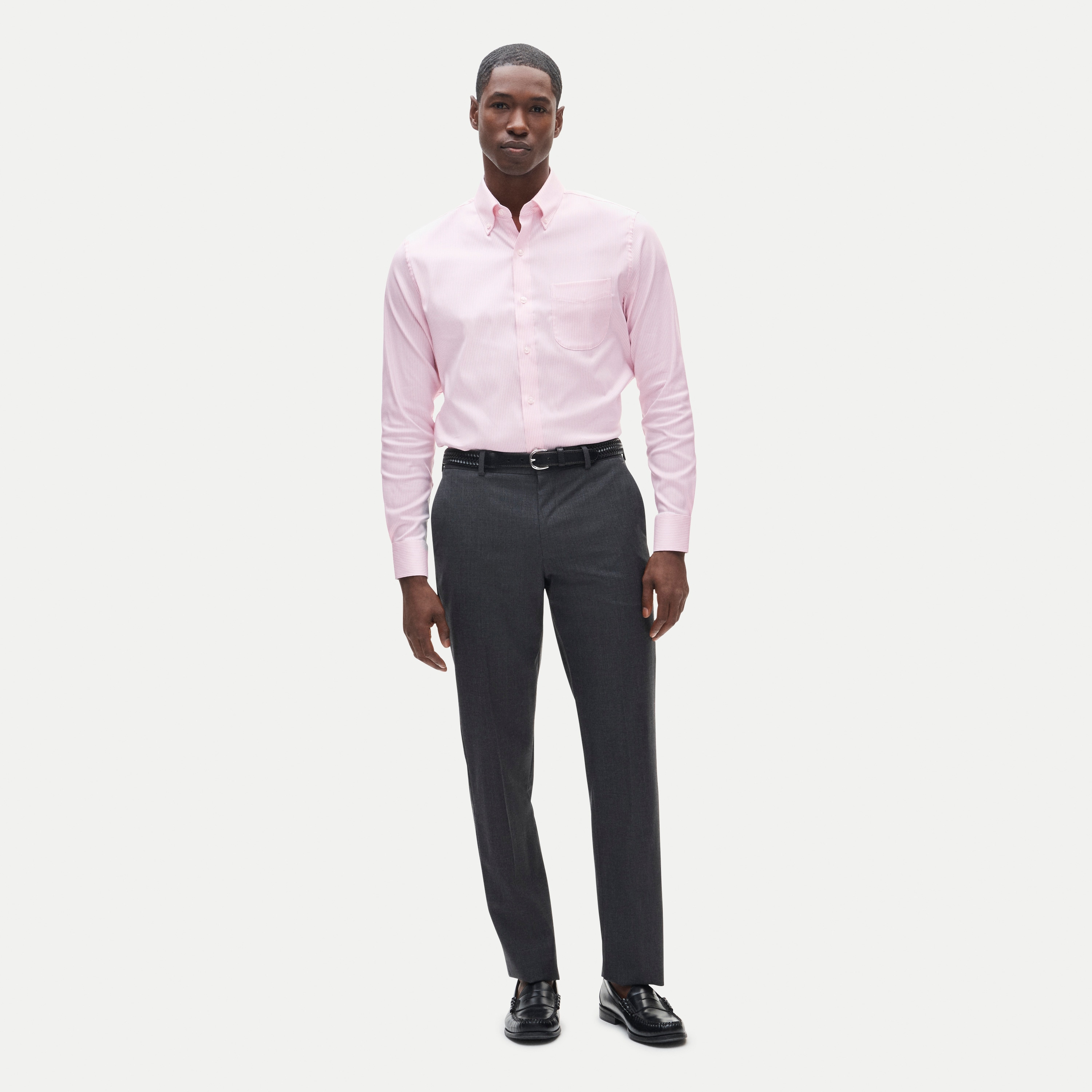 Bowery performance stretch oxford shirt with button-down collar
