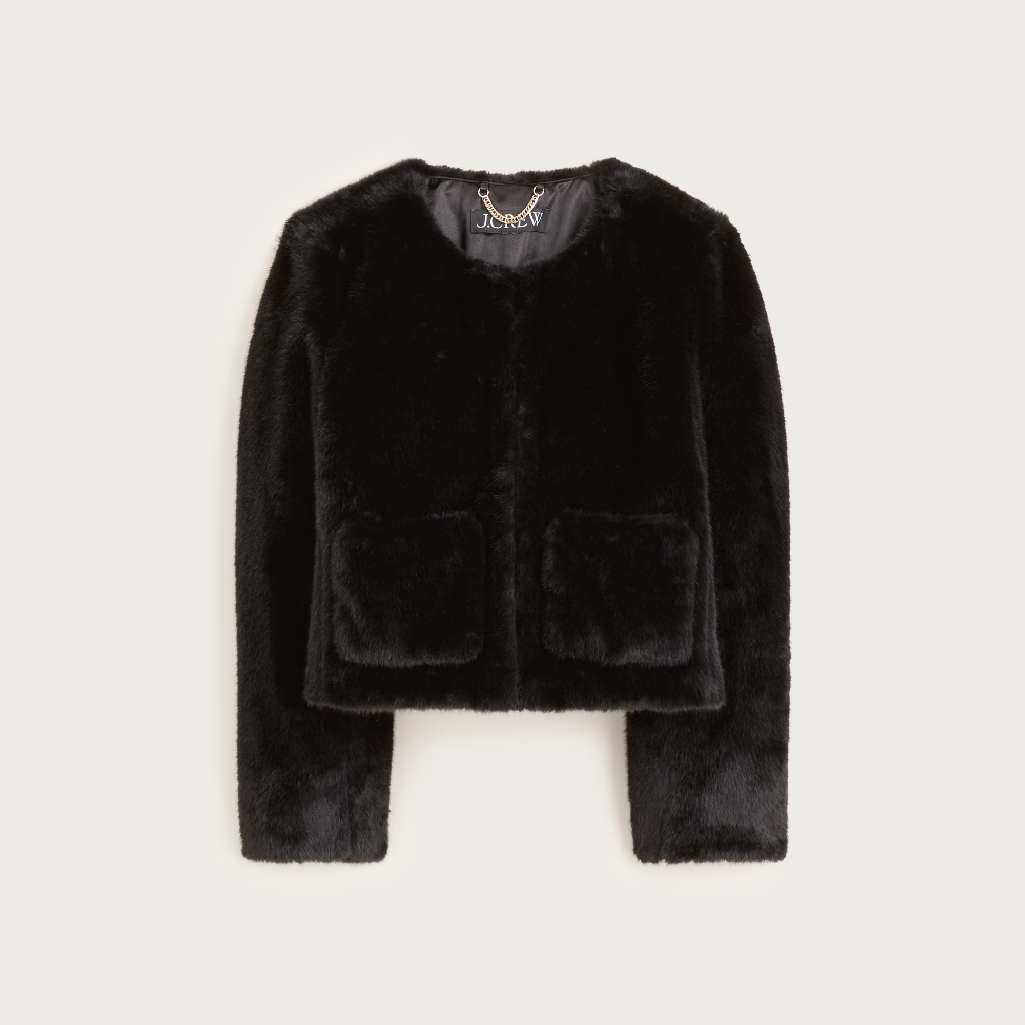 Faux-fur lady jacket