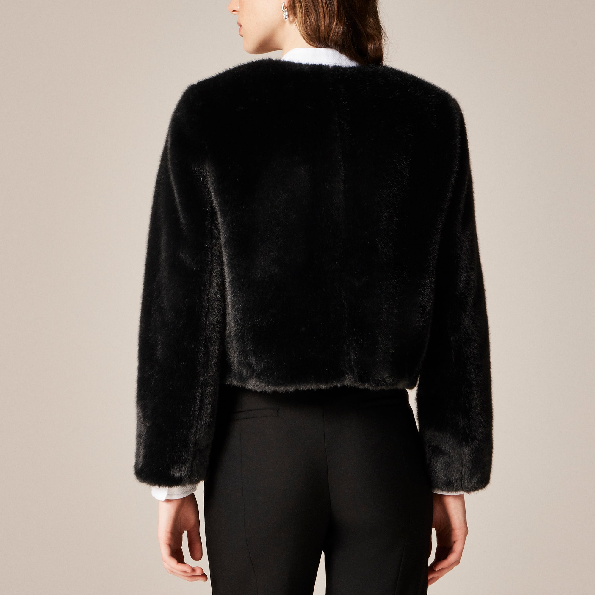 Faux-fur lady jacket