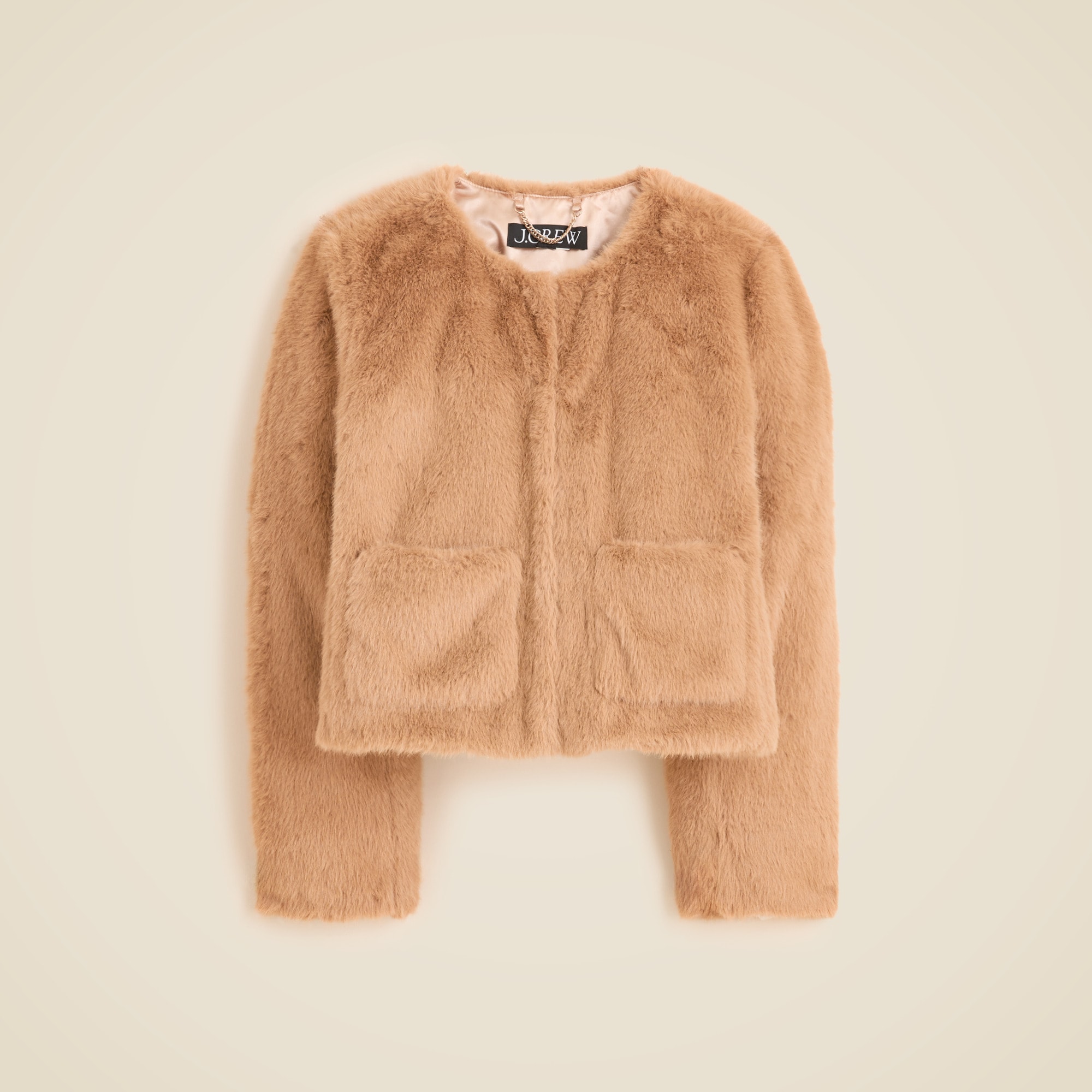 Faux-fur lady jacket