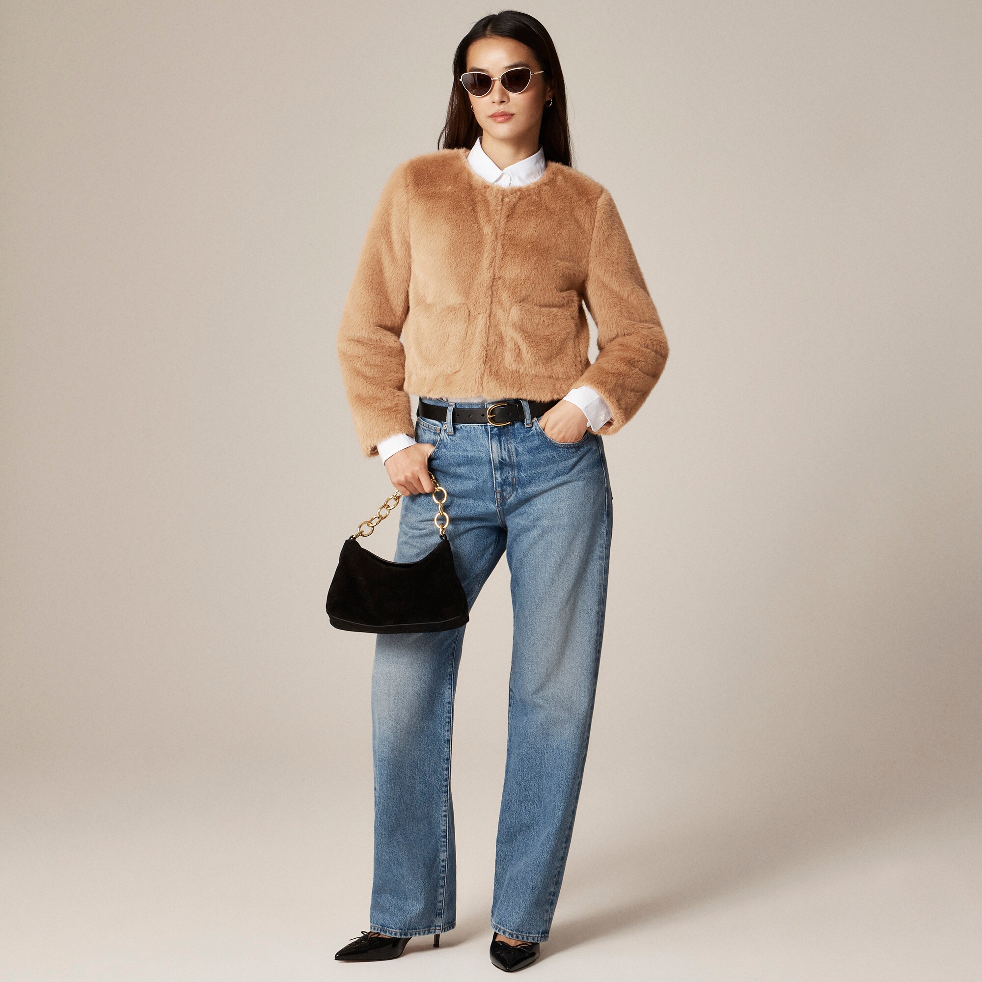 Faux-fur lady jacket