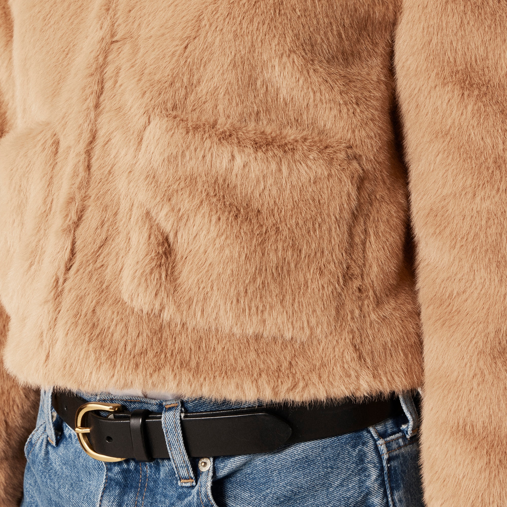 Faux-fur lady jacket