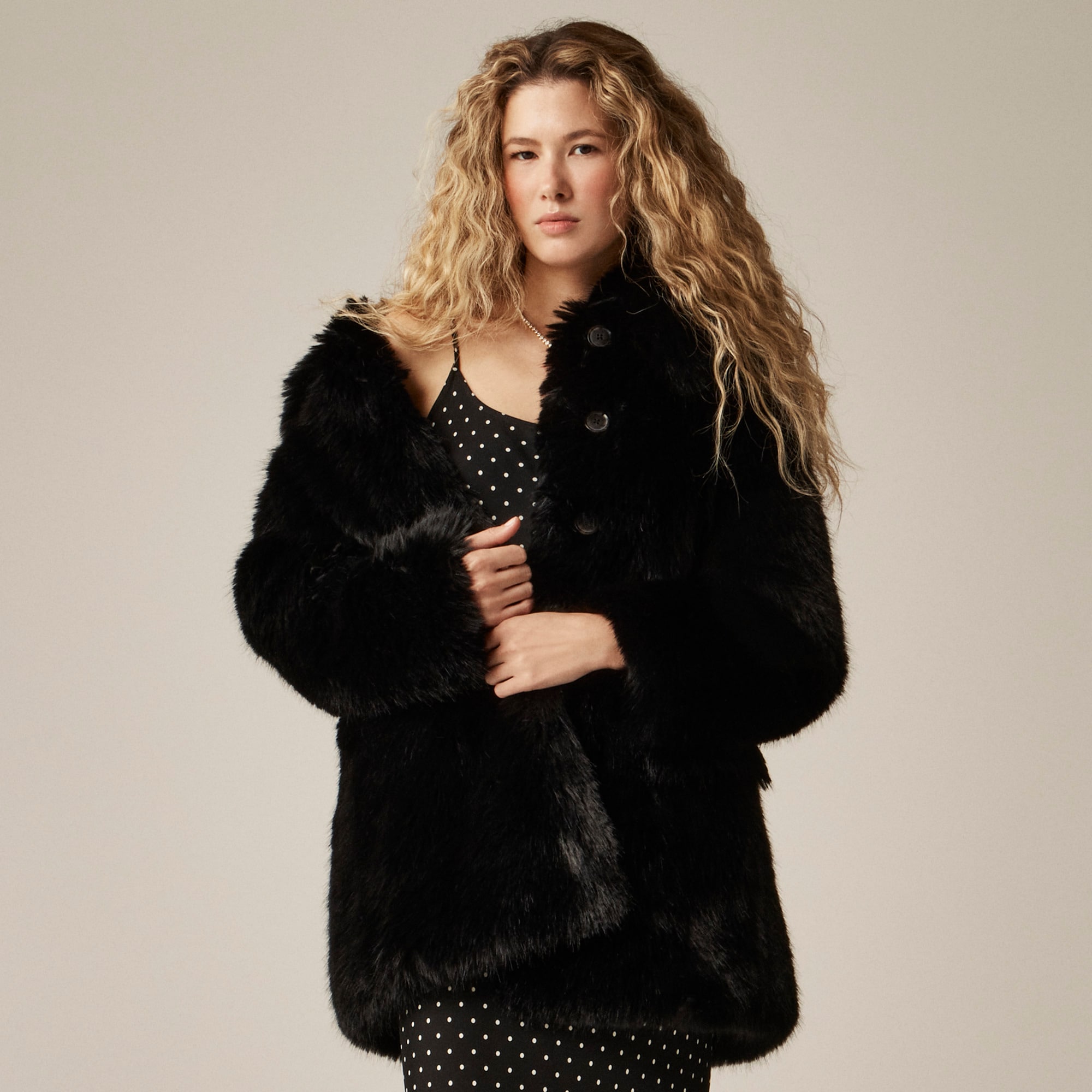 Faux-fur coat