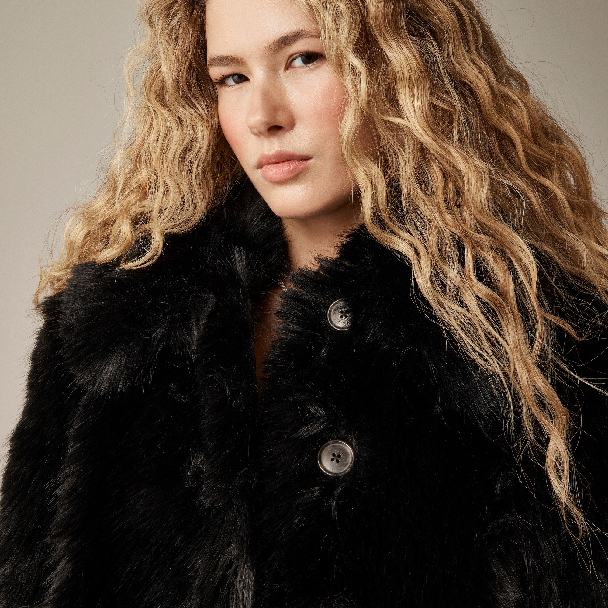 Faux-fur coat