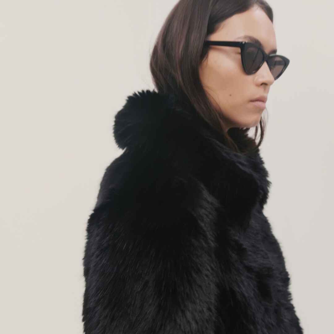 Faux-fur coat