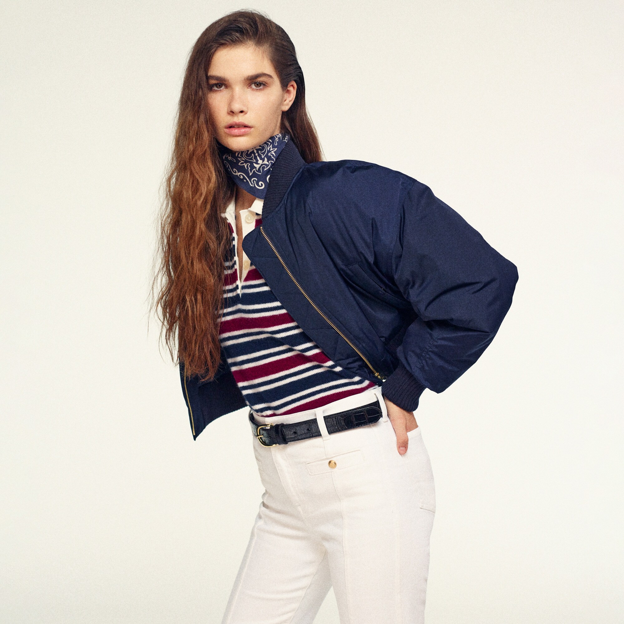 Puffer bomber jacket with PrimaLoft®