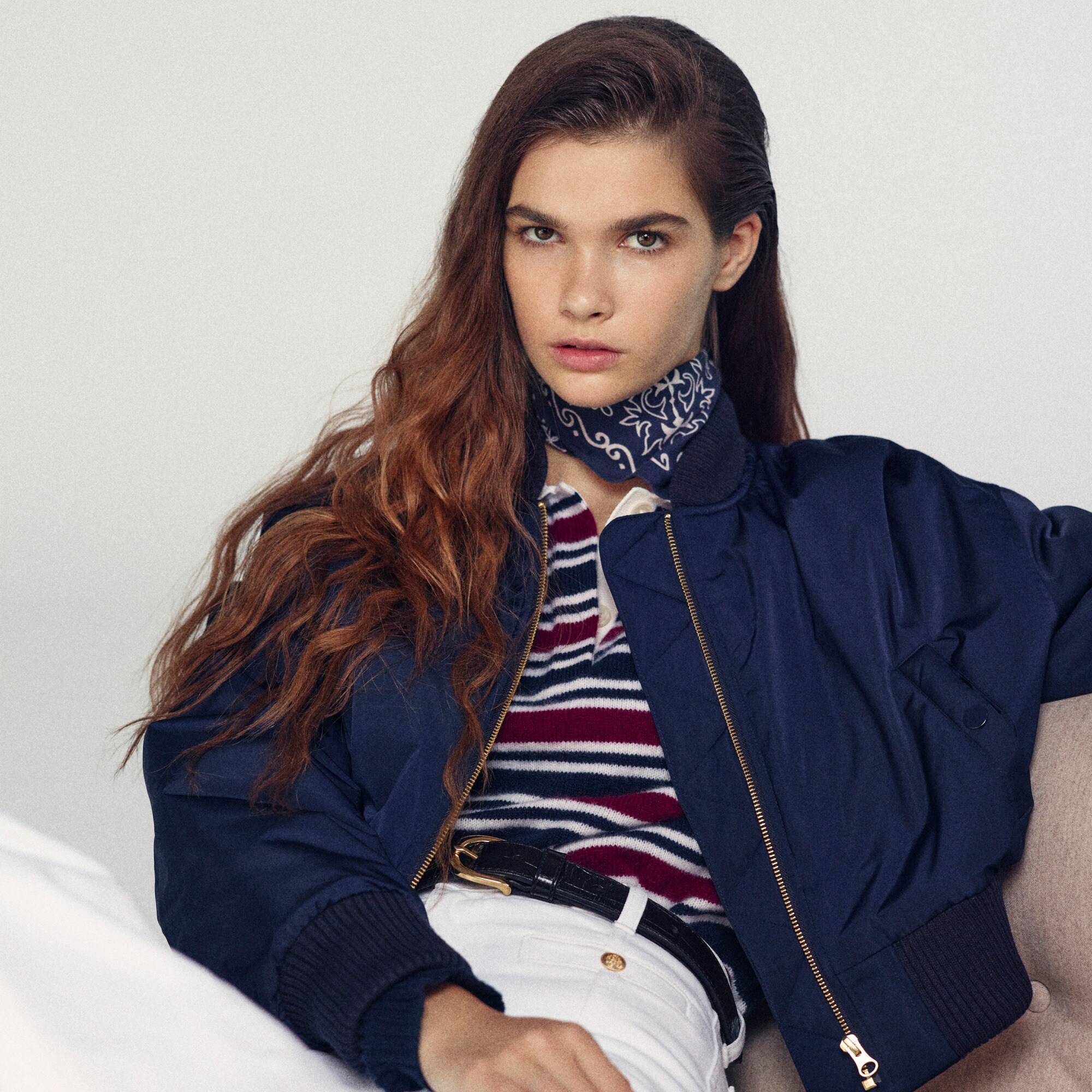 Puffer bomber jacket with PrimaLoft®