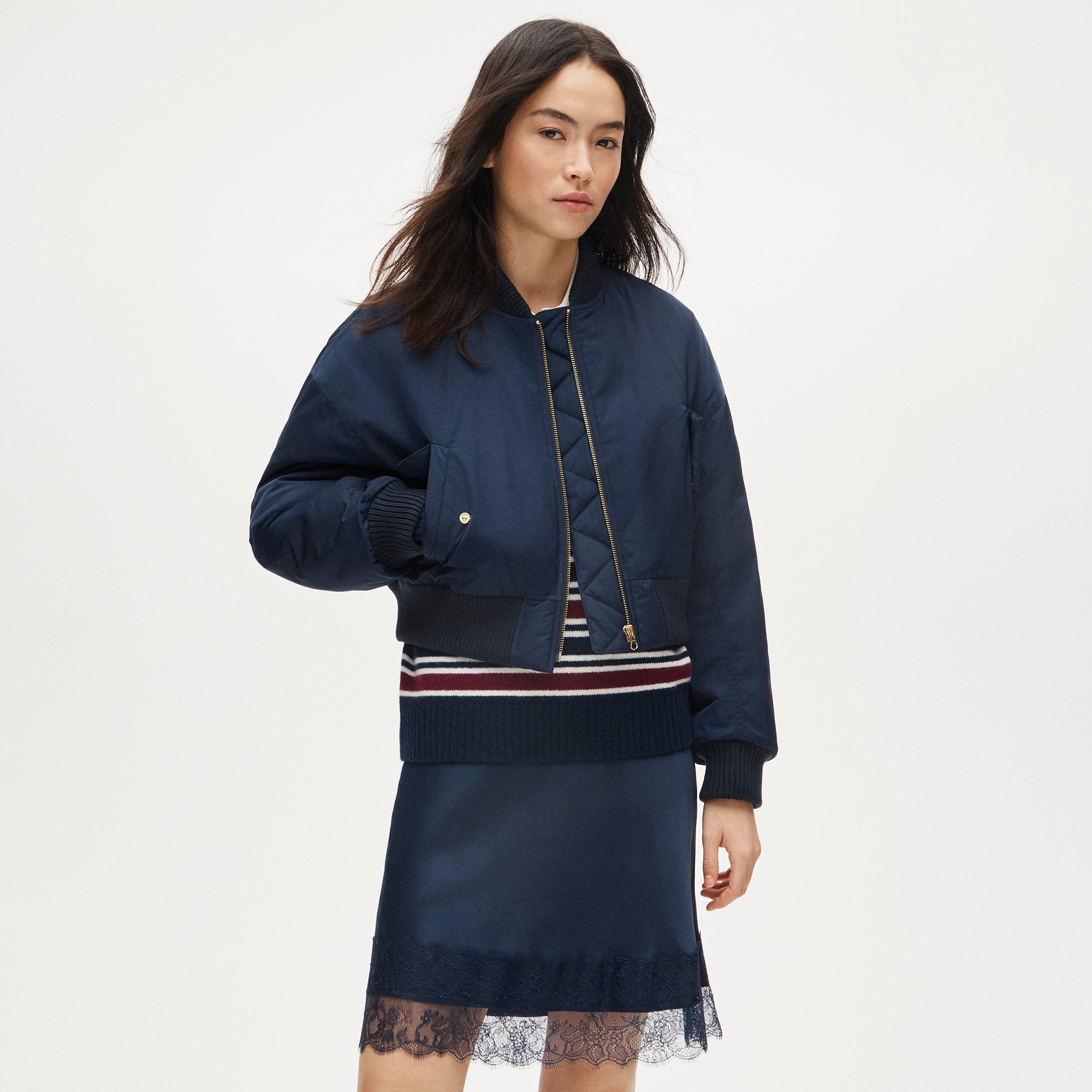 Puffer bomber jacket with PrimaLoft®