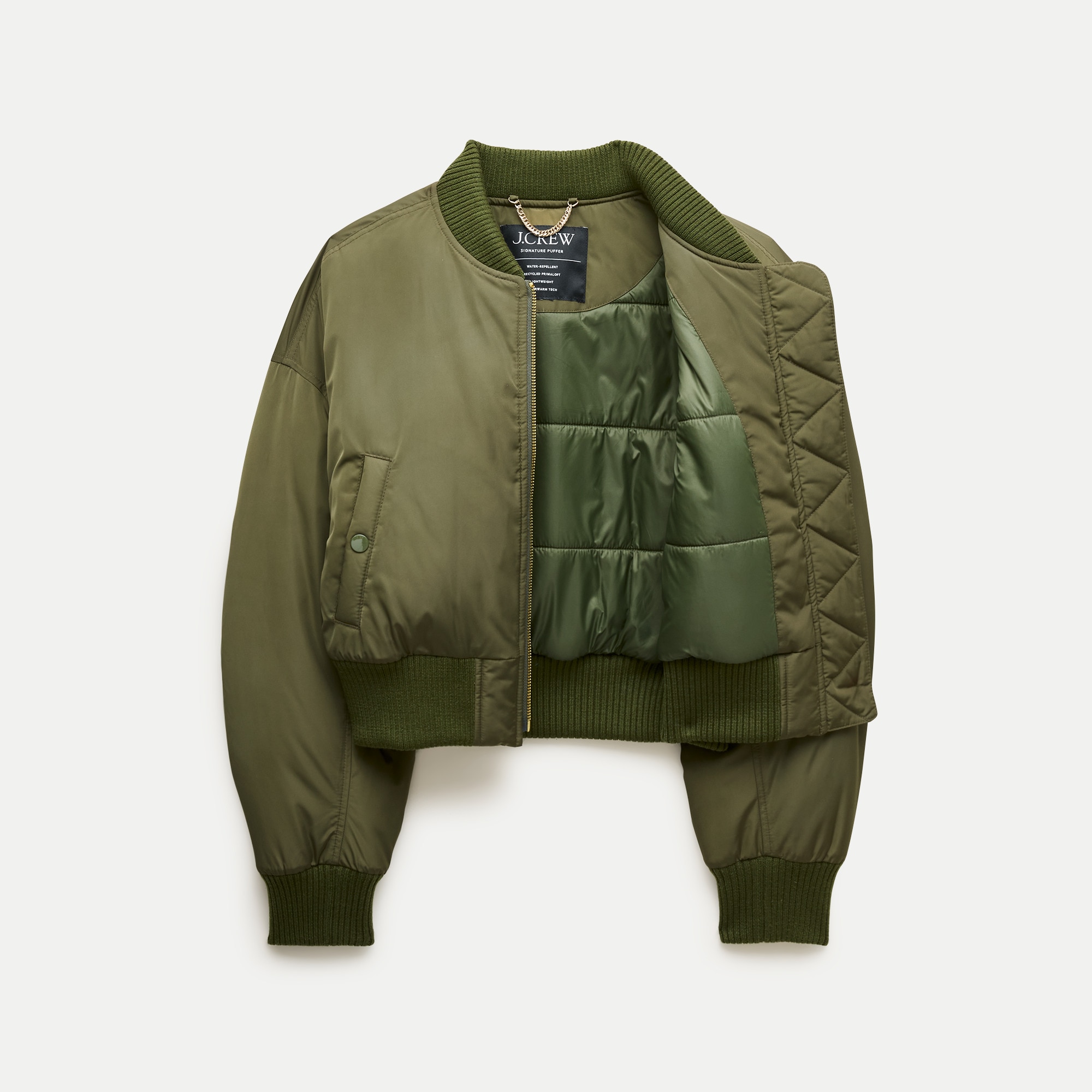 Puffer bomber jacket with PrimaLoft®