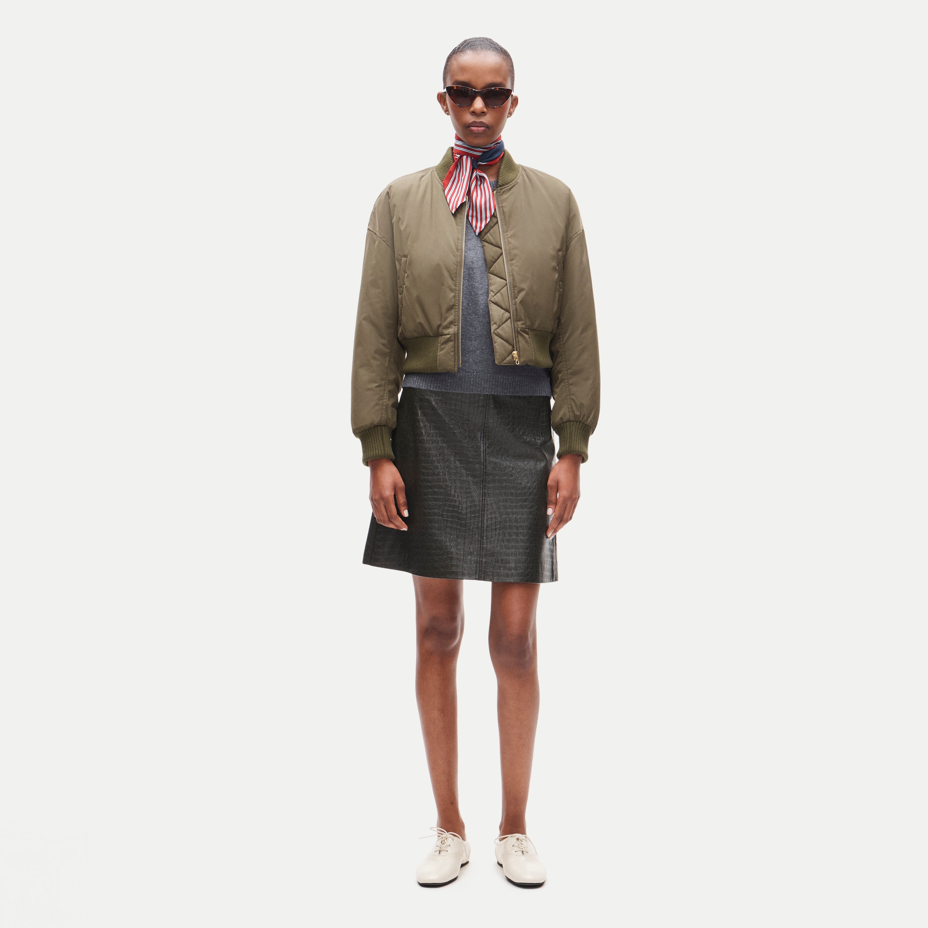 Puffer bomber jacket with PrimaLoft®
