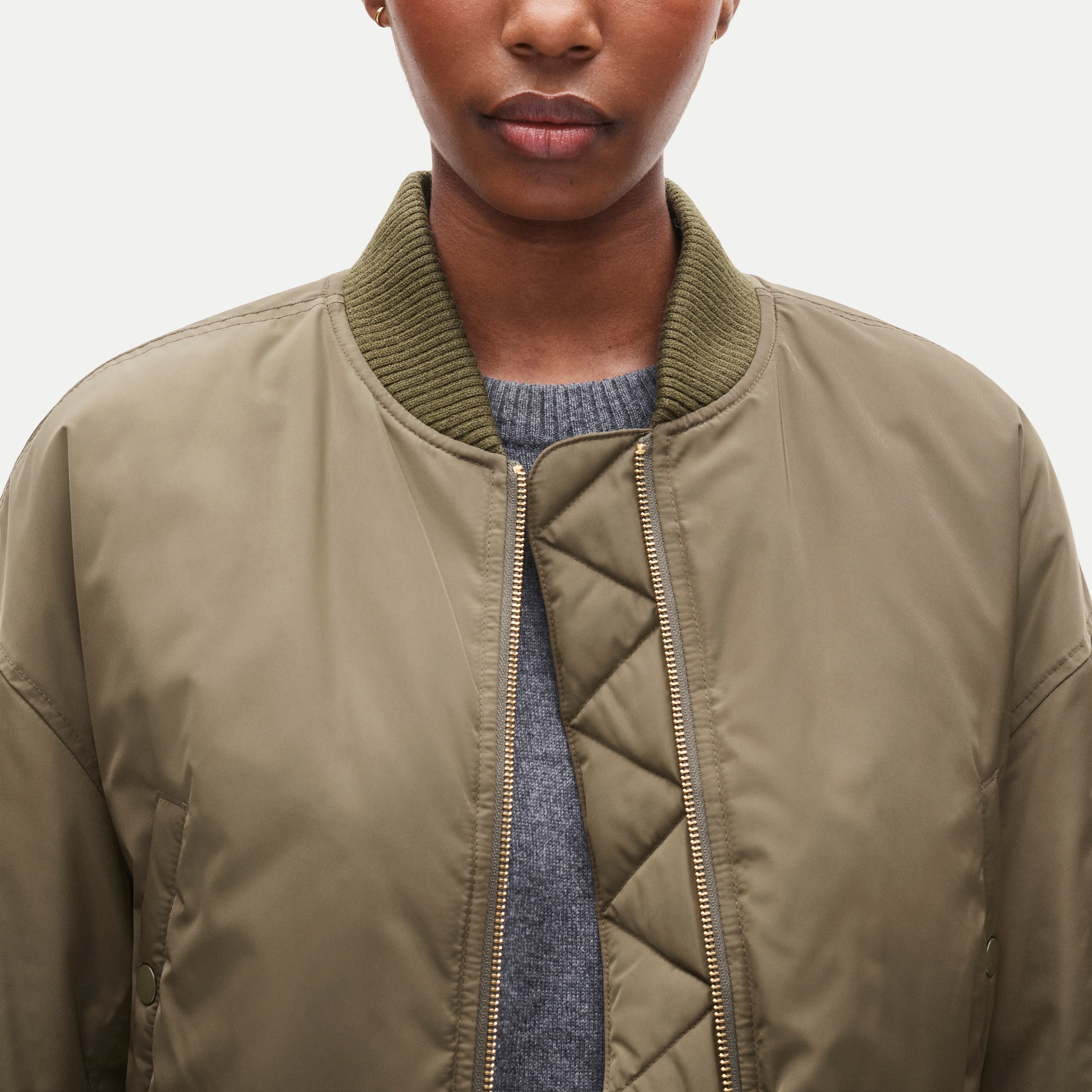 Puffer bomber jacket with PrimaLoft®