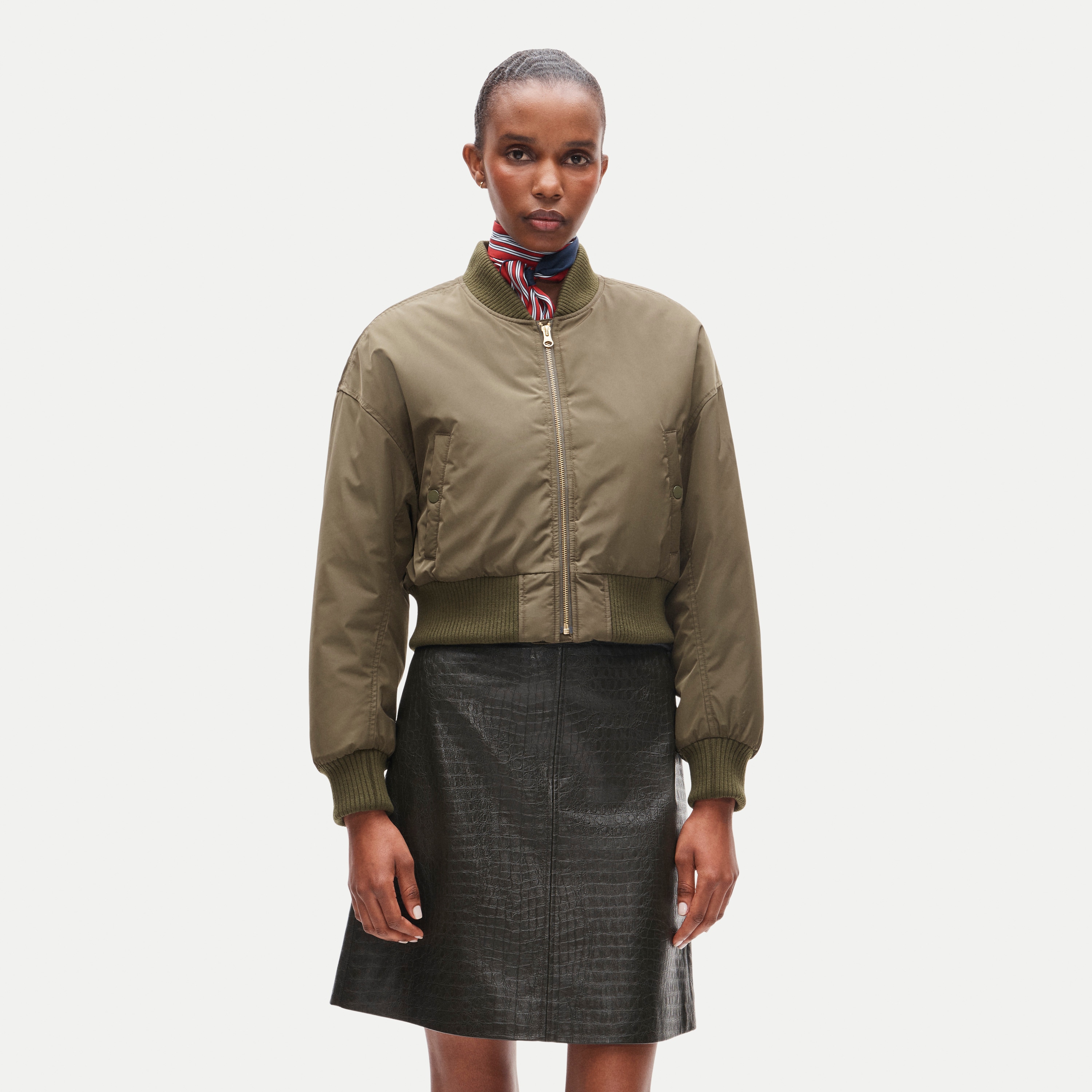 Puffer bomber jacket with PrimaLoft®