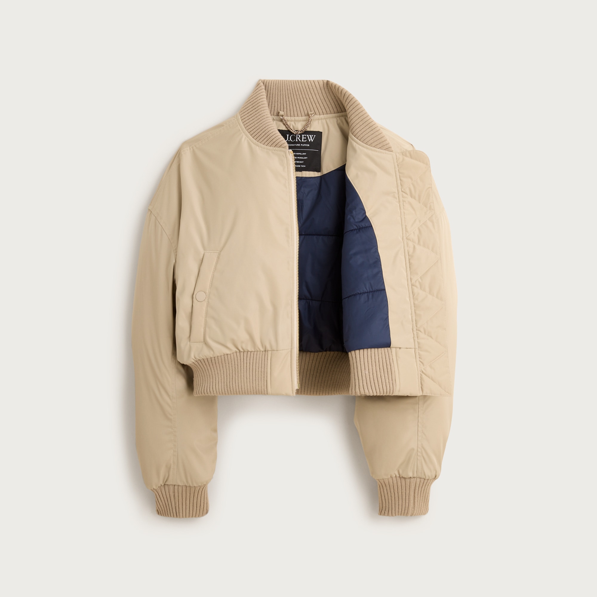 Puffer bomber jacket with PrimaLoft®