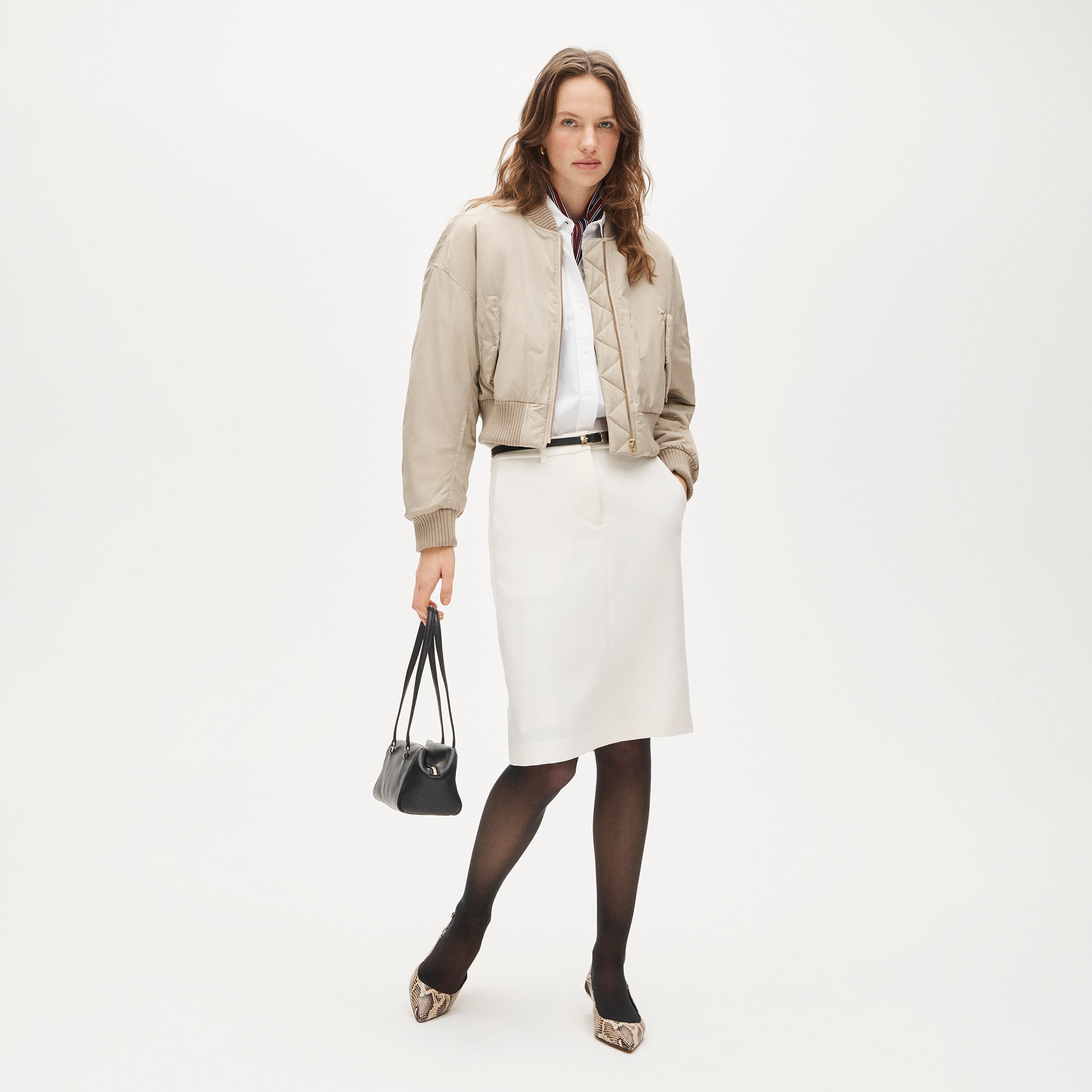 Puffer bomber jacket with PrimaLoft®