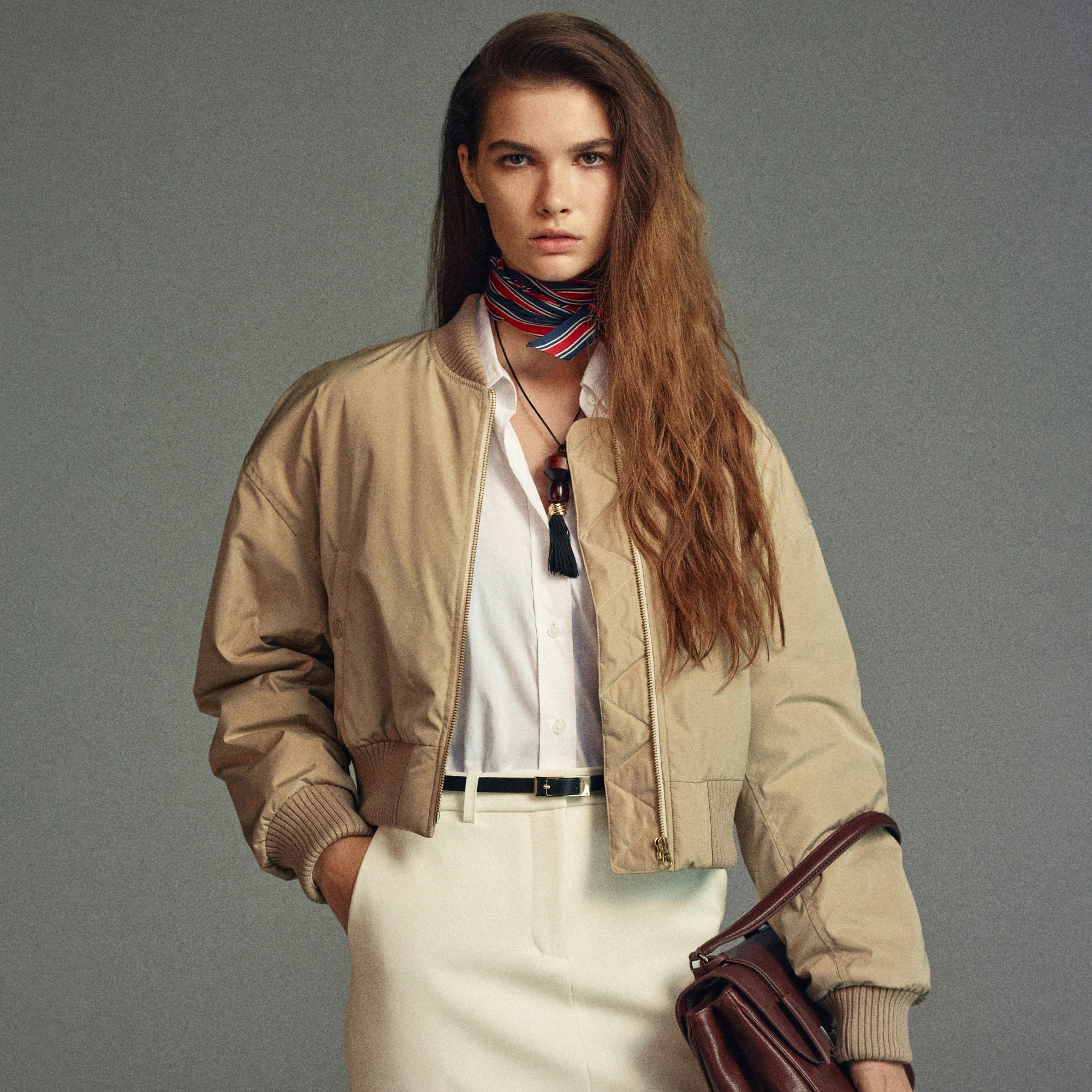 Puffer bomber jacket with PrimaLoft®