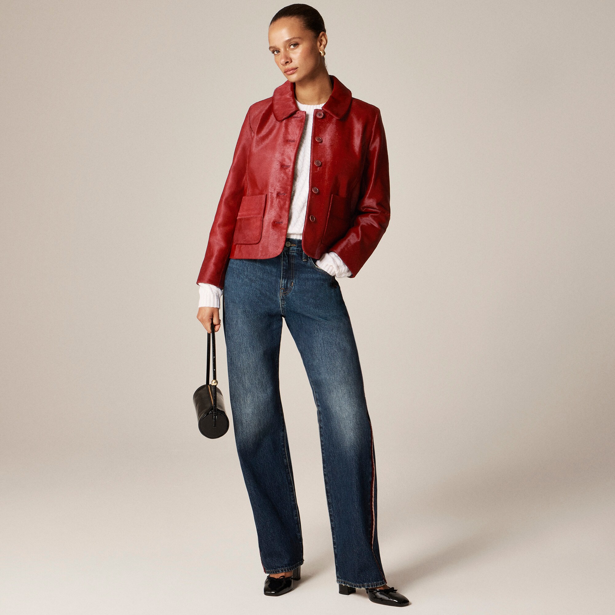 Collection lady jacket in pony hair
